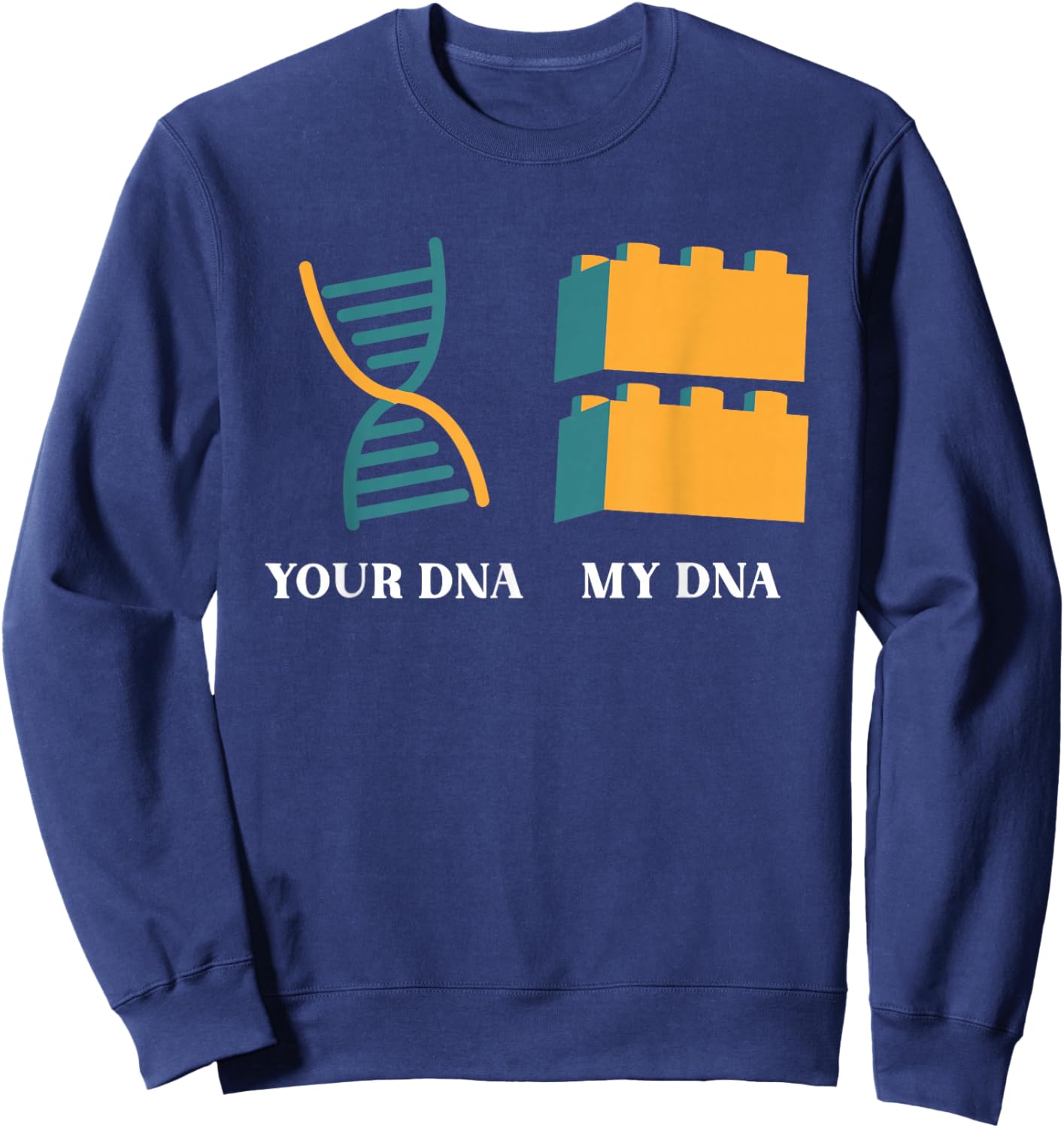Big Building Blocks DNA Master Builder Children Kids Toy Sweatshirt - Sweatshirt | Navy