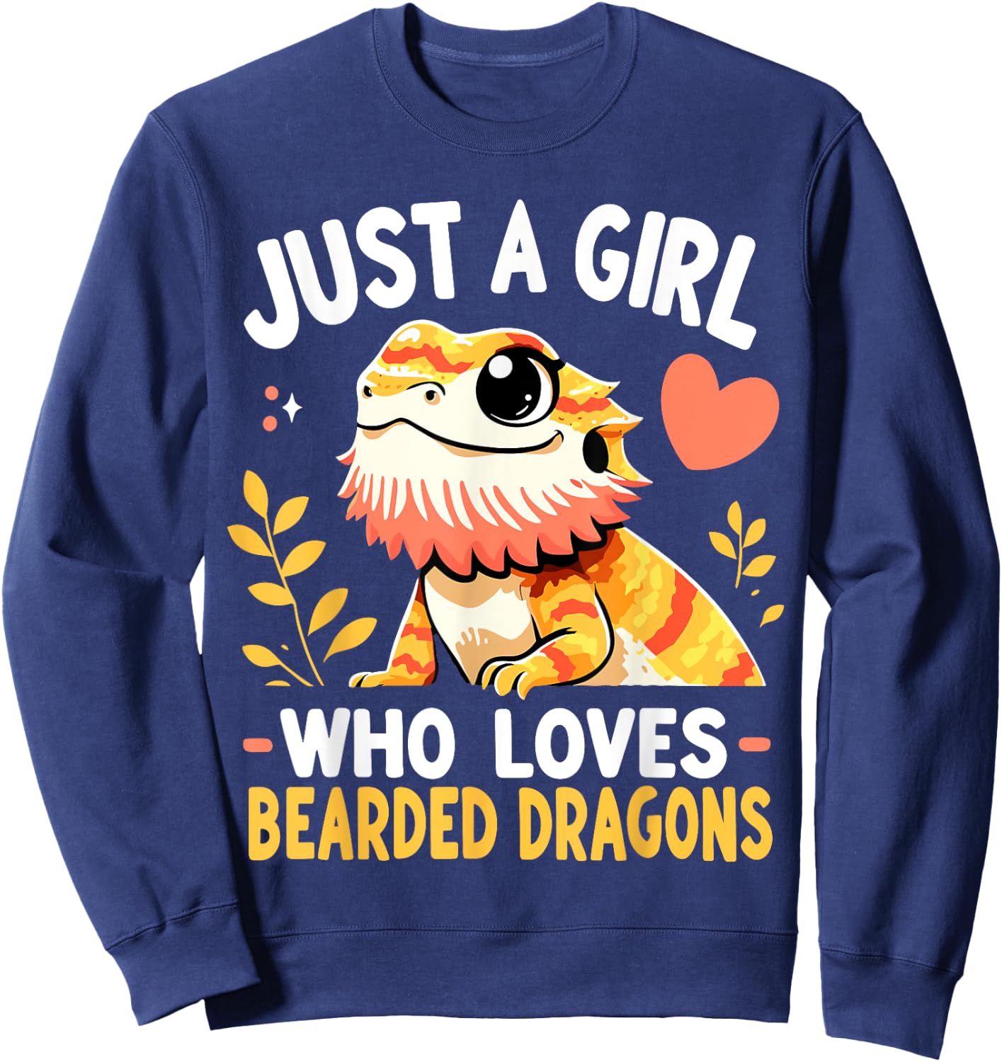 Girl Who Loves Bearded Dragons Sweatshirt - Sweatshirt | Navy