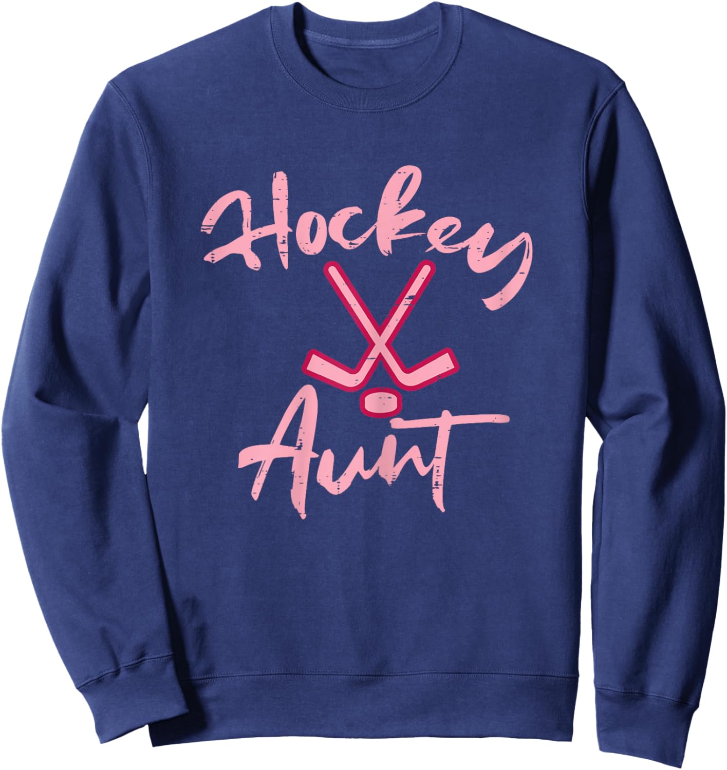 Ice Hockey Aunt Cute Mothers Day Aunty Auntie Women Nephew Sweatshirt - Sweatshirt | Navy