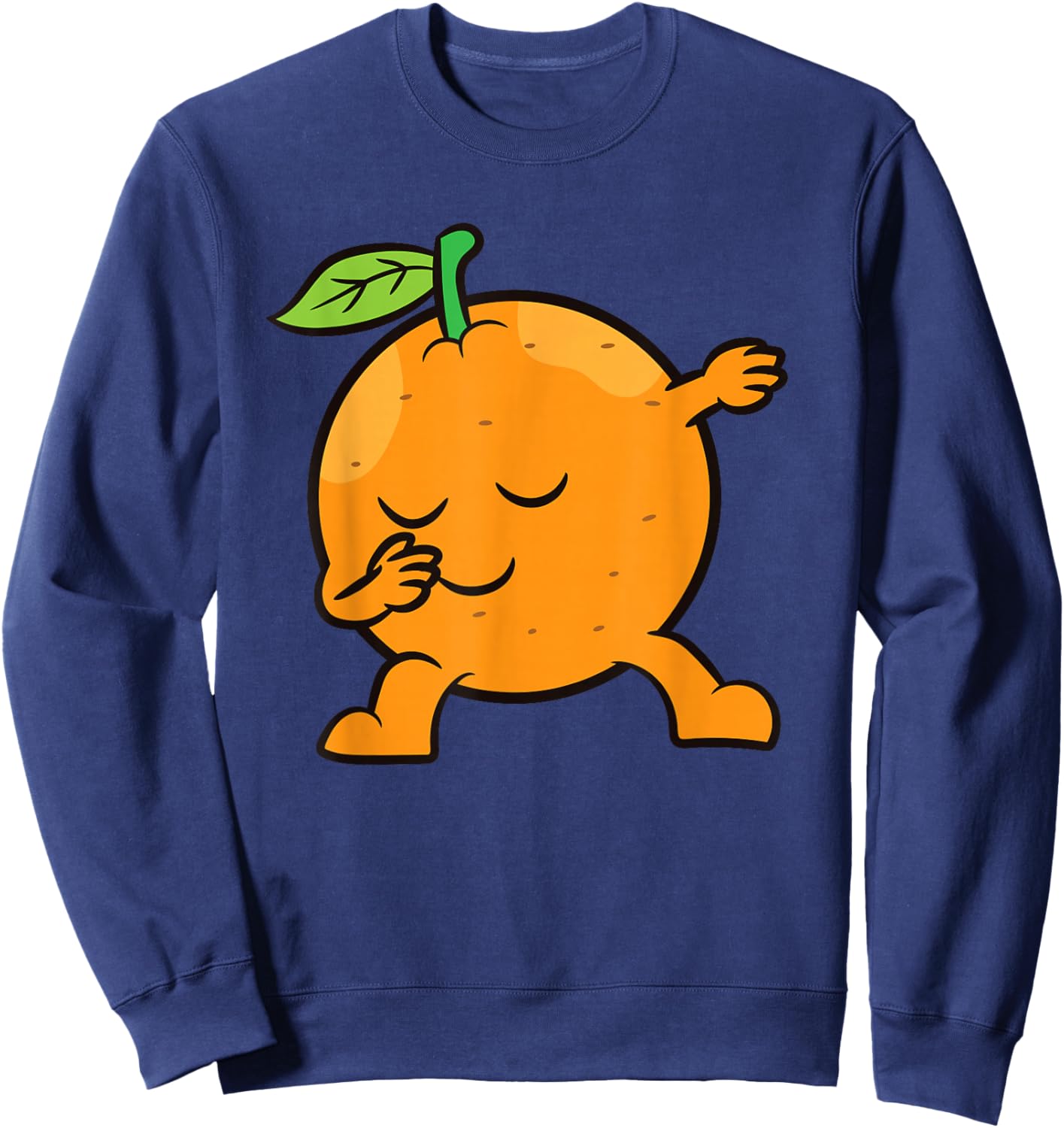 Orange Dabbing Orange Fruit Love Oranges Sweatshirt - Sweatshirt | Navy