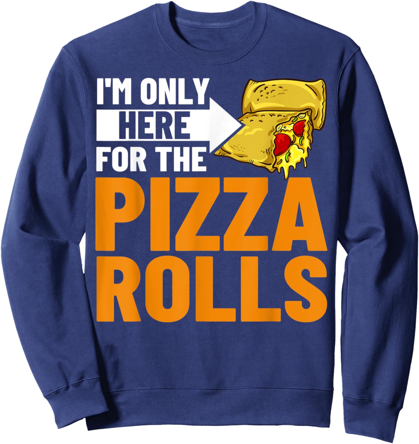Pizza Rolls Cheese Pepperoni Vegan Sweatshirt - Sweatshirt | Navy