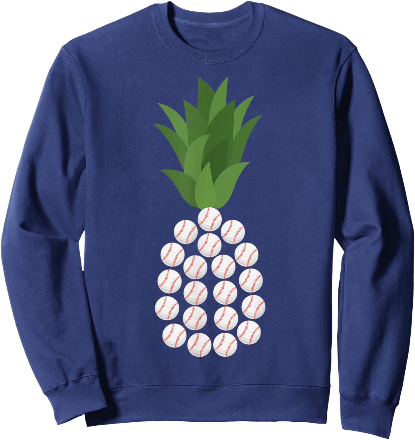 Hawaiian Softball Hawaii Softball Pineapple Softball Balls Sweatshirt - Sweatshirt | Navy
