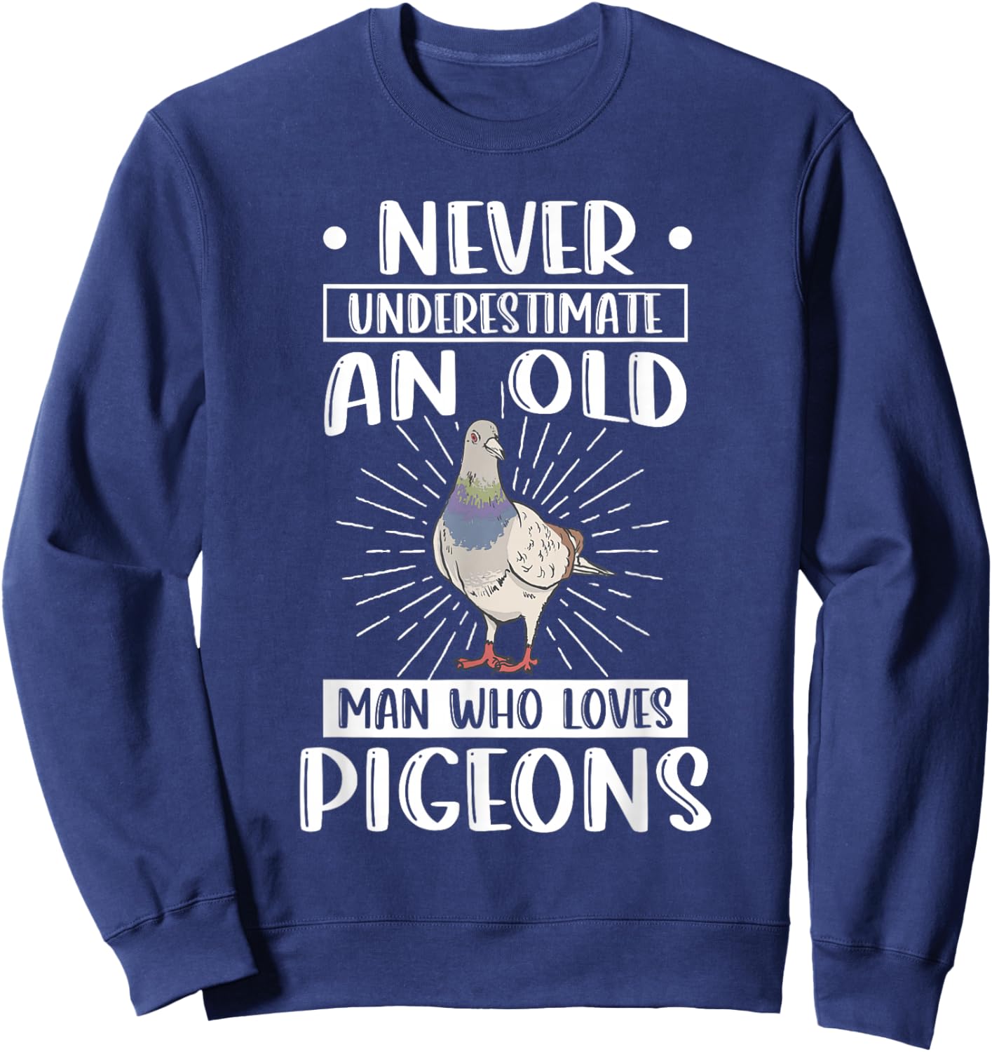Pigeon Grandpa Sweatshirt - Sweatshirt | Navy