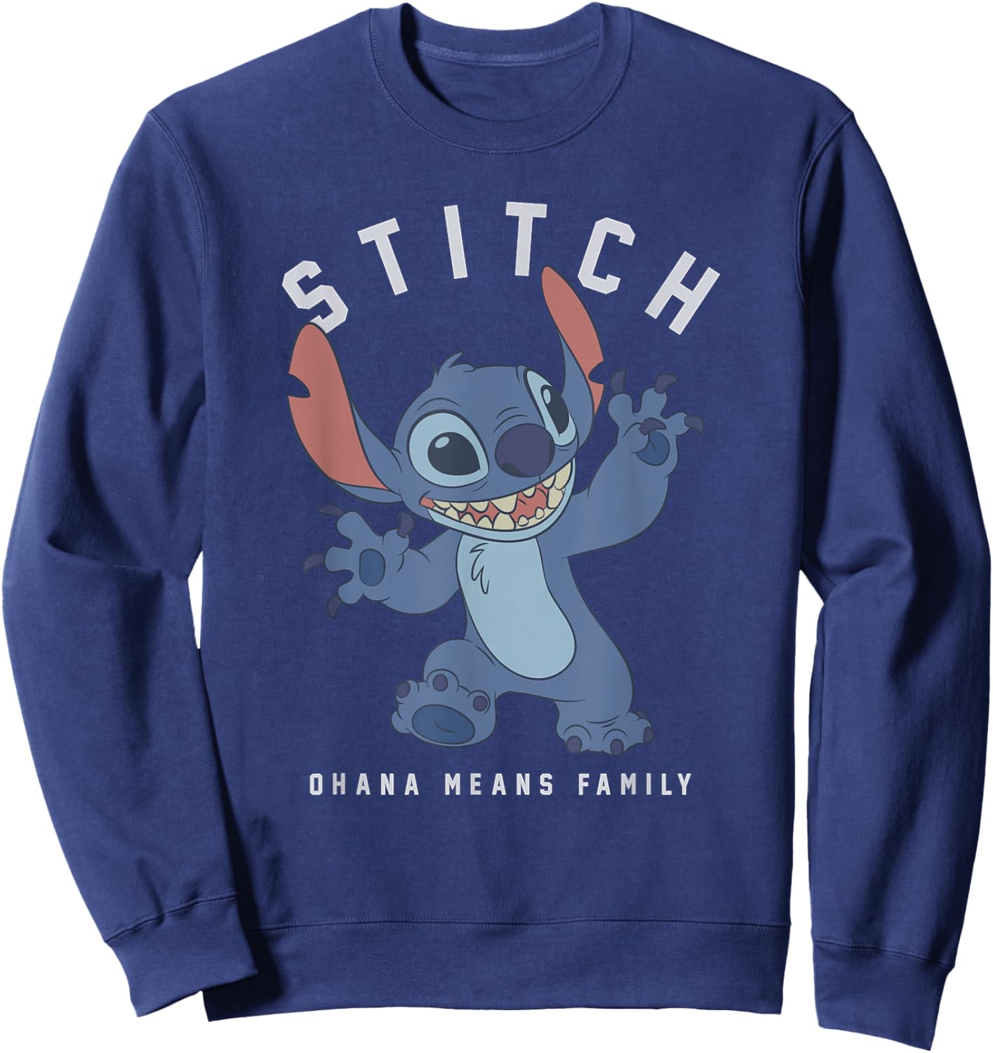 Disney Lilo & Stitch Claws Out Ohana Means Family Sweatshirt - Sweatshirt | Navy