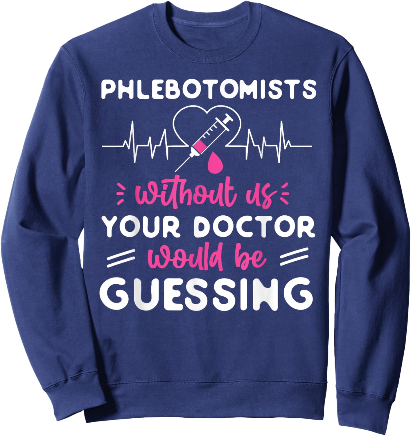 Funny Phlebotomy Lab HS0 Black Men's Classic Short Sleeve Sweatshirt - Sweatshirt | Navy