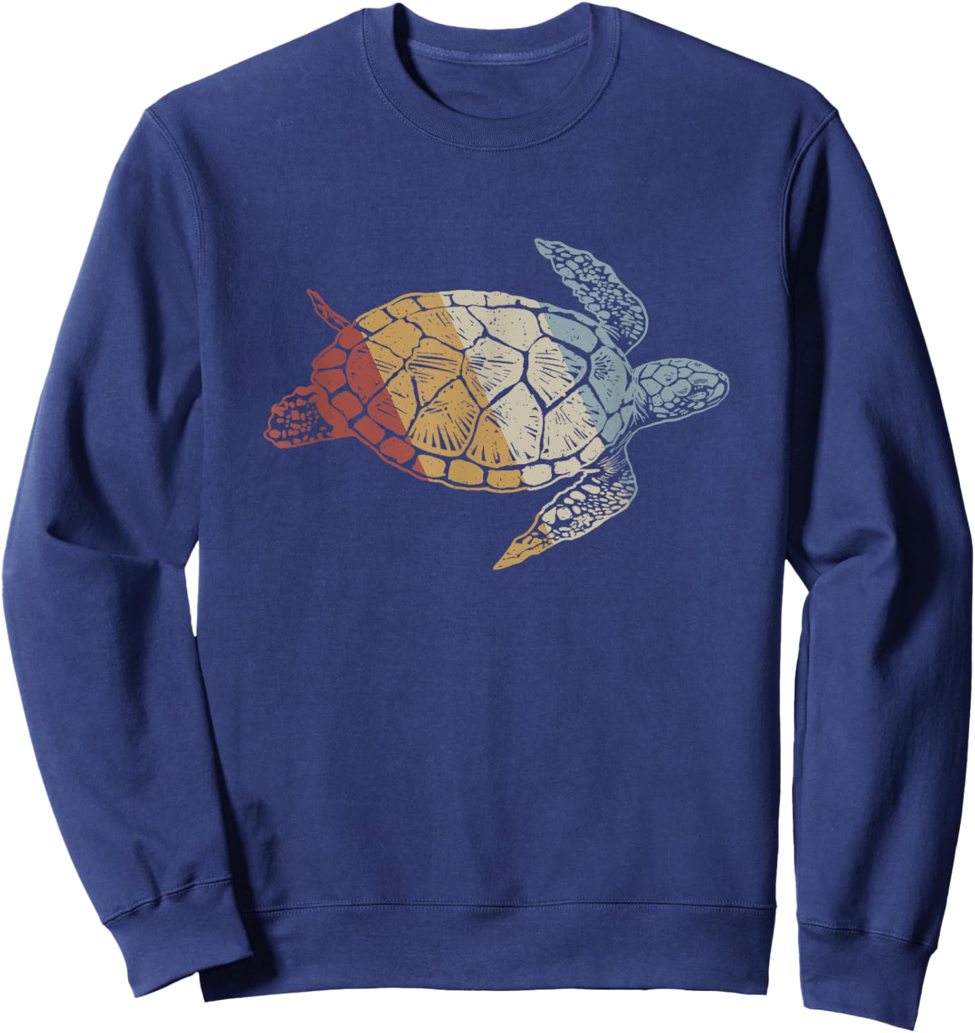 Sea Turtle Retro Style Vintage Sweatshirt - Sweatshirt | Navy