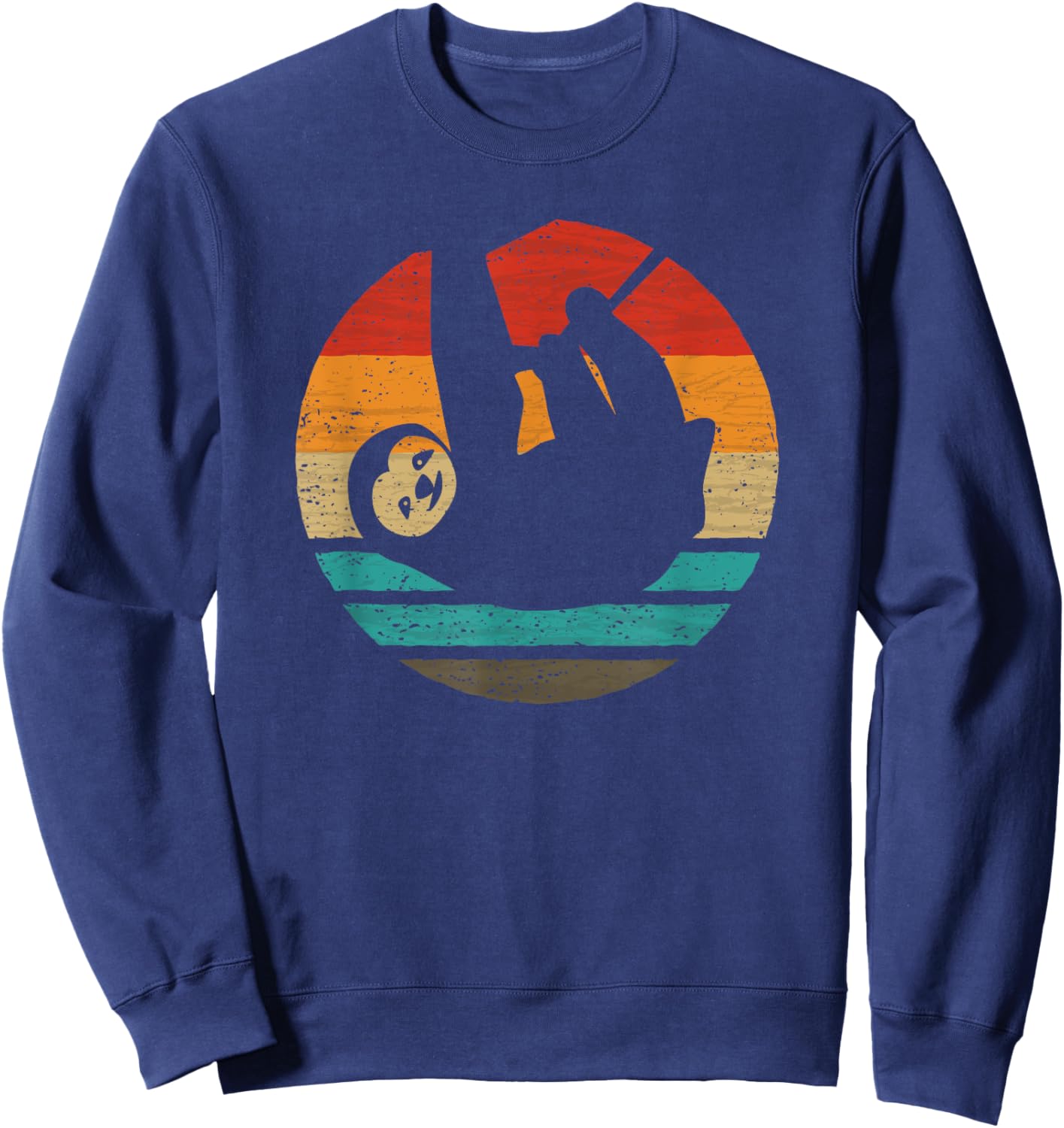 Sloth Retro Style Vintage Sweatshirt - Sweatshirt | Navy