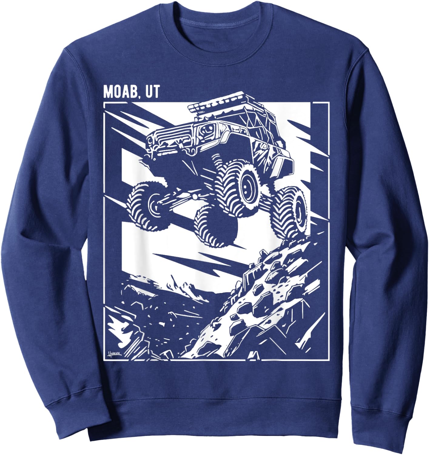 Moab Utah Offroad 4x4 Quad Side-by-Side SxS ATV Design Sweatshirt - Sweatshirt | Navy