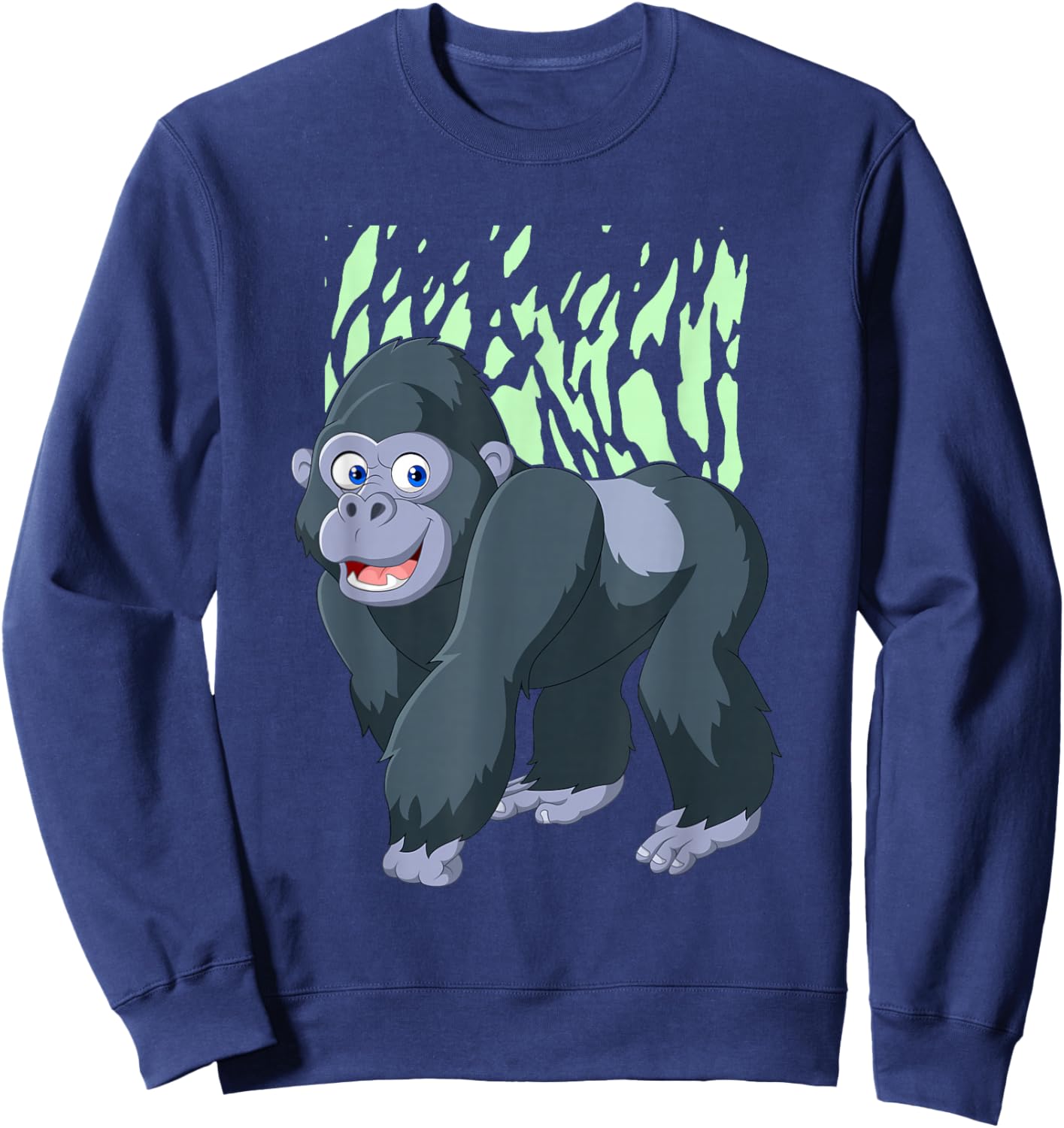 Jungle Gorilla I Gorilla Lover I Children Gorilla Kids Cartoon Gorilla I Monkey Kids Gorilla Sweatshirt - Sweatshirt | Navy