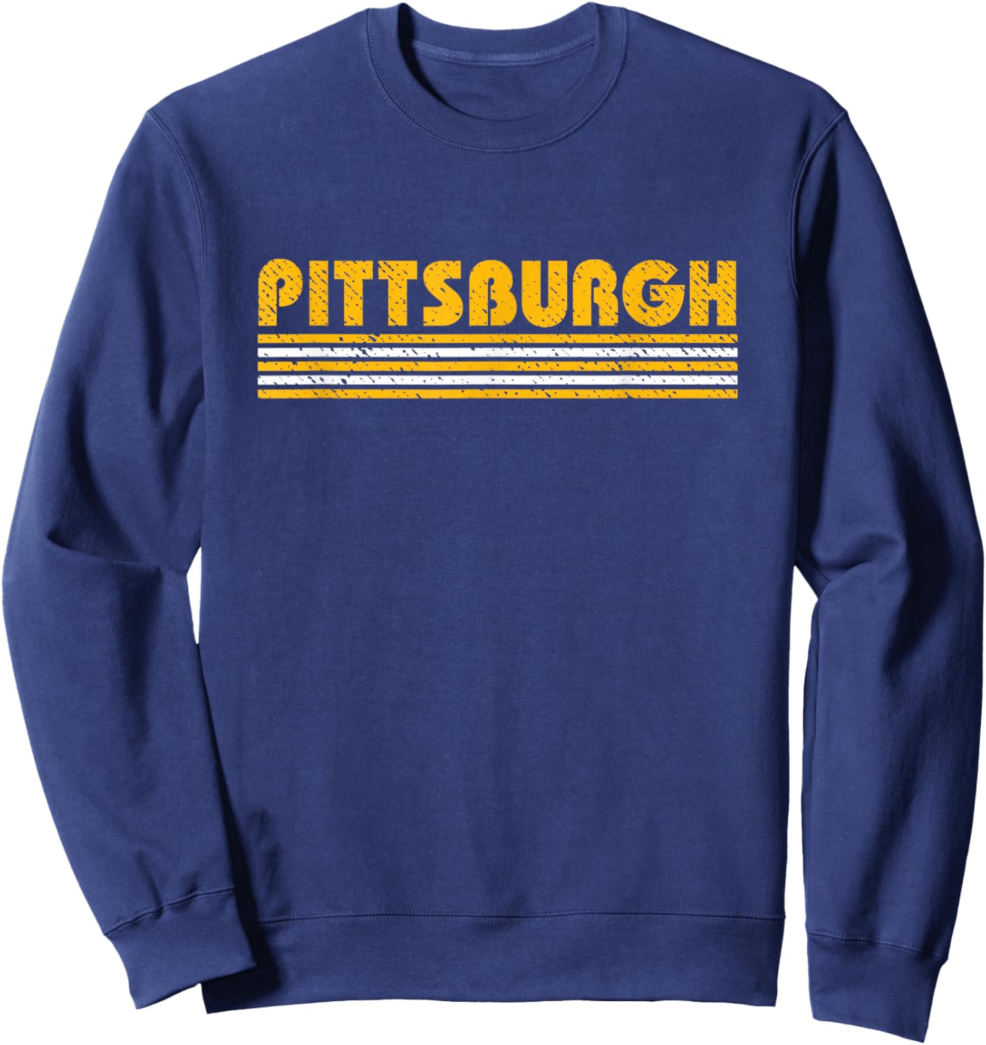 Pittsburgh Vintage 80s Retro Style Sweatshirt - Sweatshirt | Navy