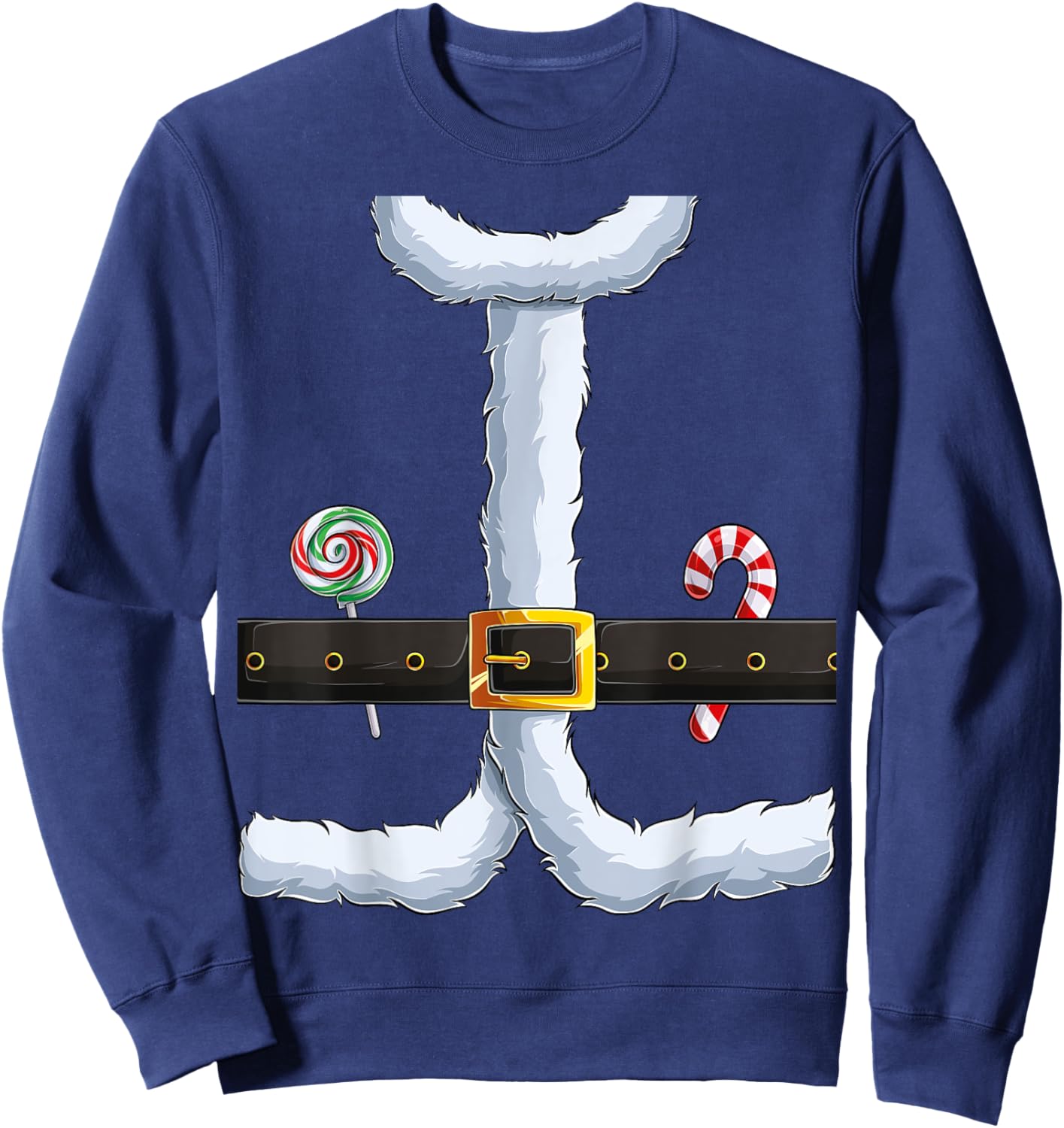 Christmas Santa Claus Costume Fun Santa Suit Xmas men women Sweatshirt - Sweatshirt | Navy