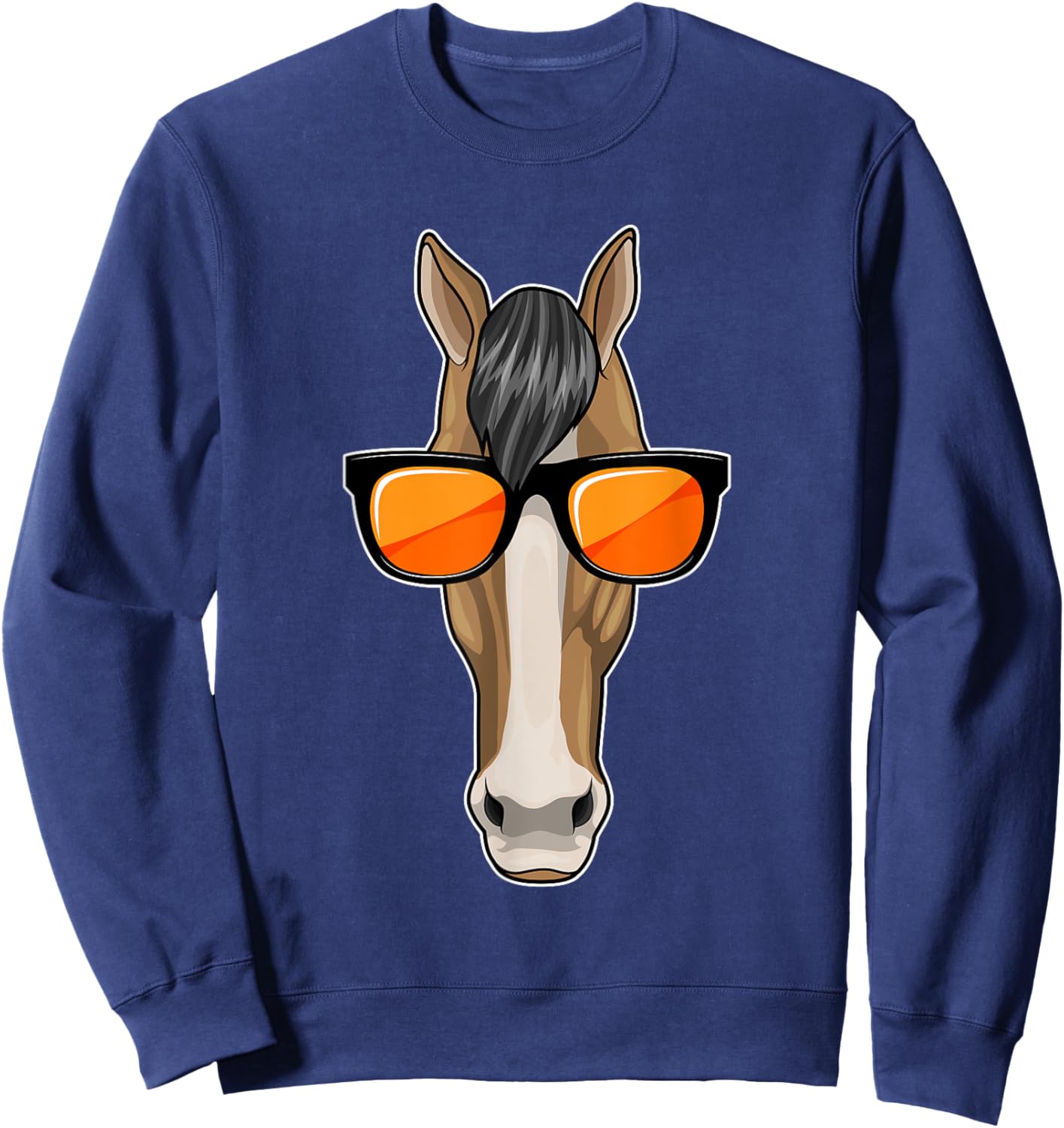Horse Sunglasses Sweatshirt - Sweatshirt | Navy