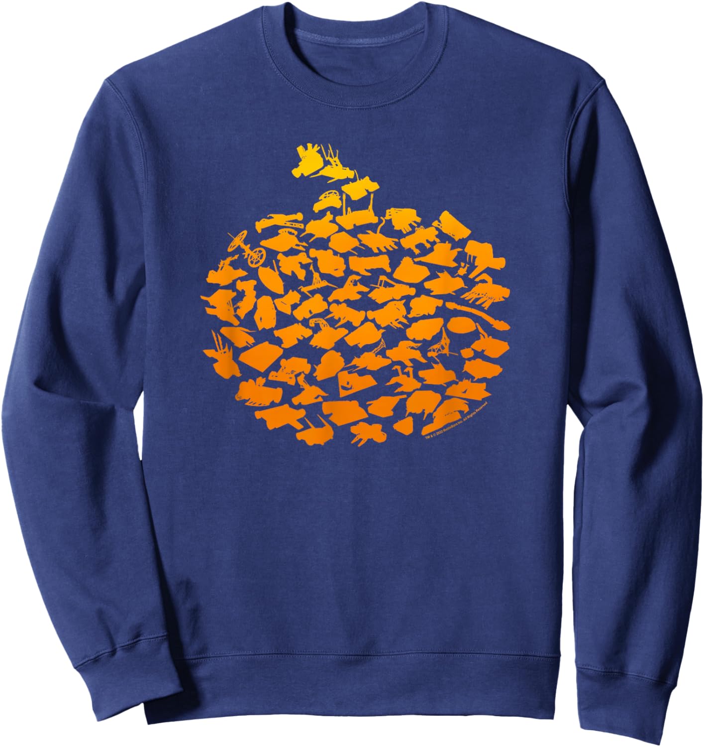 BattleBots Halloween Pumpkin Bot Collage Sweatshirt - Sweatshirt | Navy