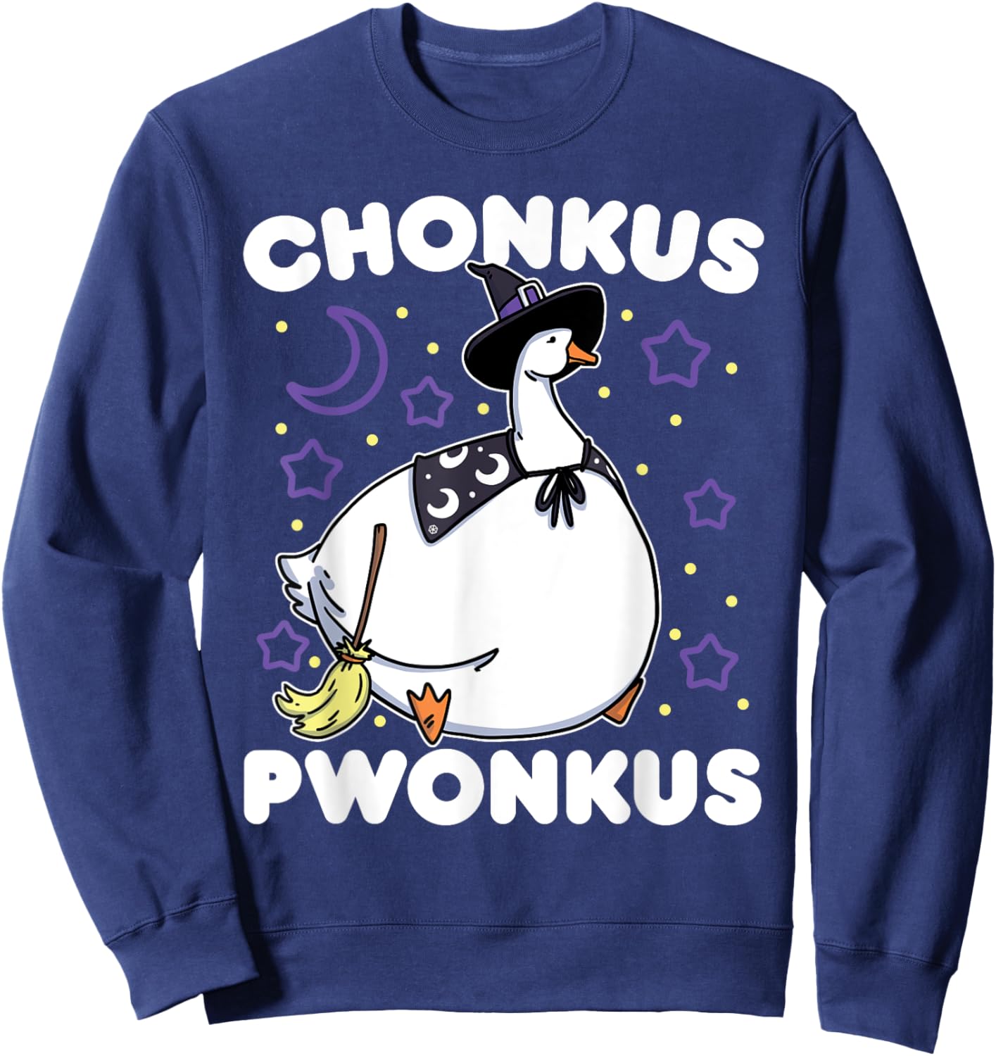 Honkus Ponkus Halloween Goose Meme Parody Chonkus Pwonkus Sweatshirt - Sweatshirt | Navy