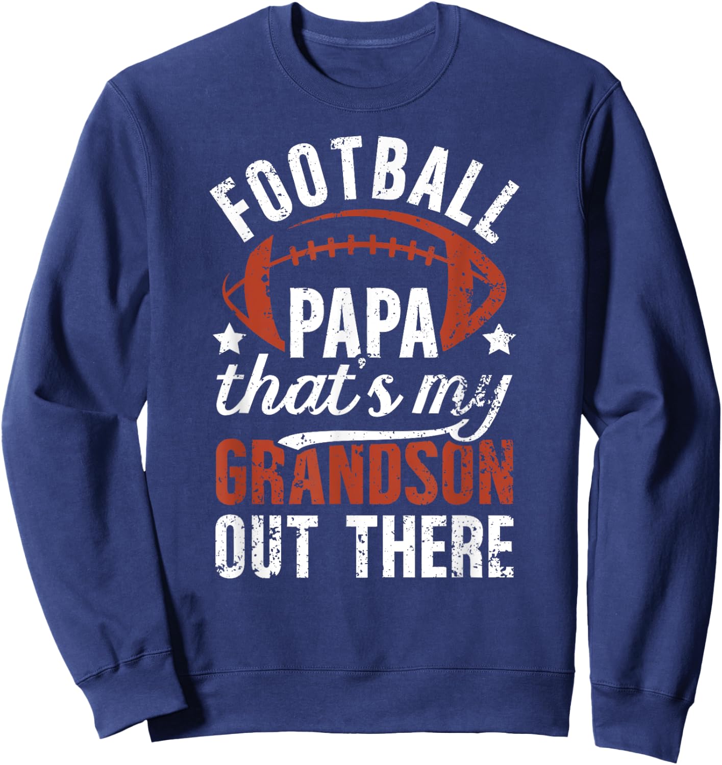 Proud Football Papa Of A Football Player Papa Sweatshirt - Sweatshirt | Navy