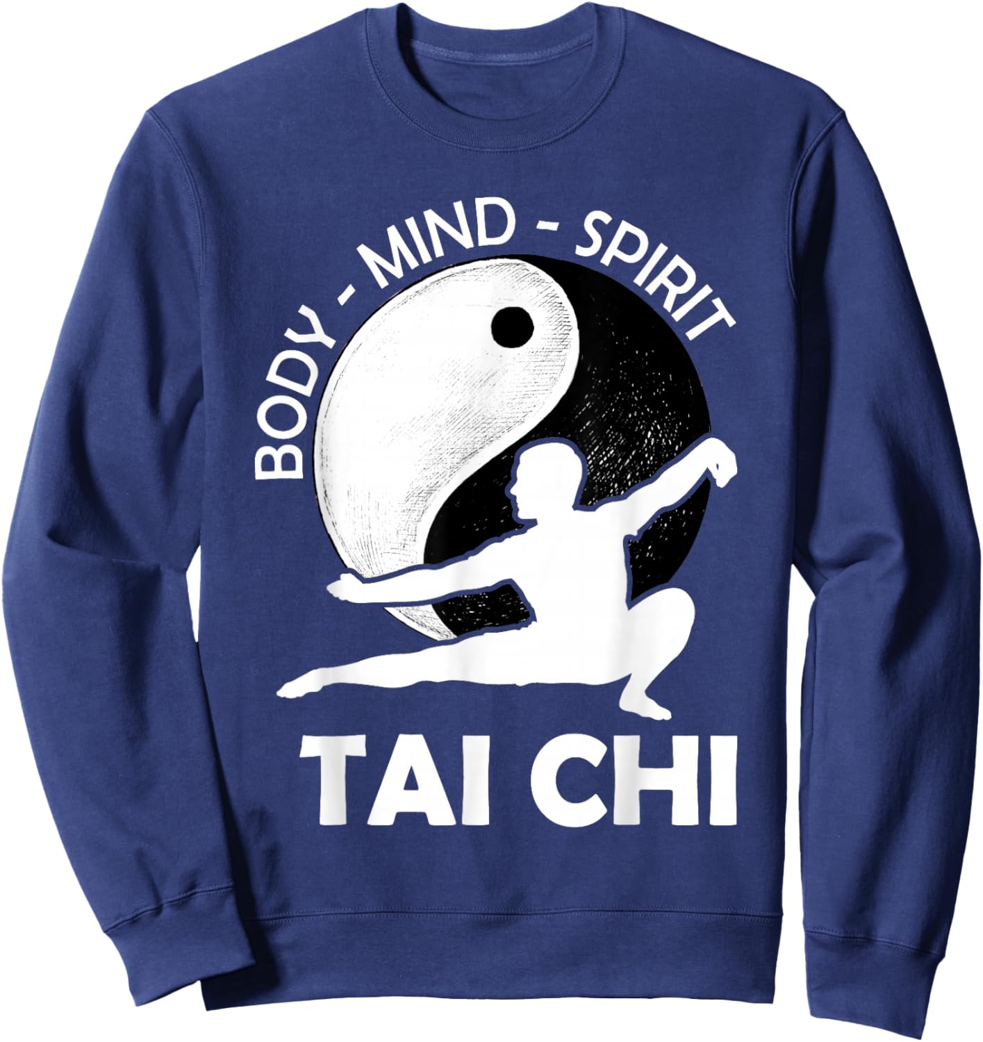 Tai Chi - Spiritual Yin Yang Mind Body Wellness Martial Arts Sweatshirt - Sweatshirt | Navy