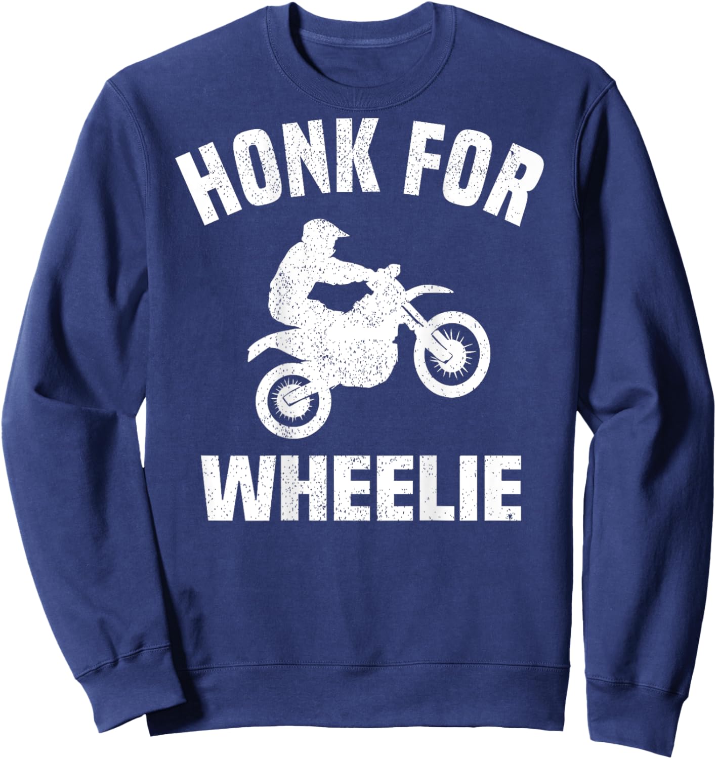 Honk For Wheelie, On Back Sweatshirt - Sweatshirt | Navy