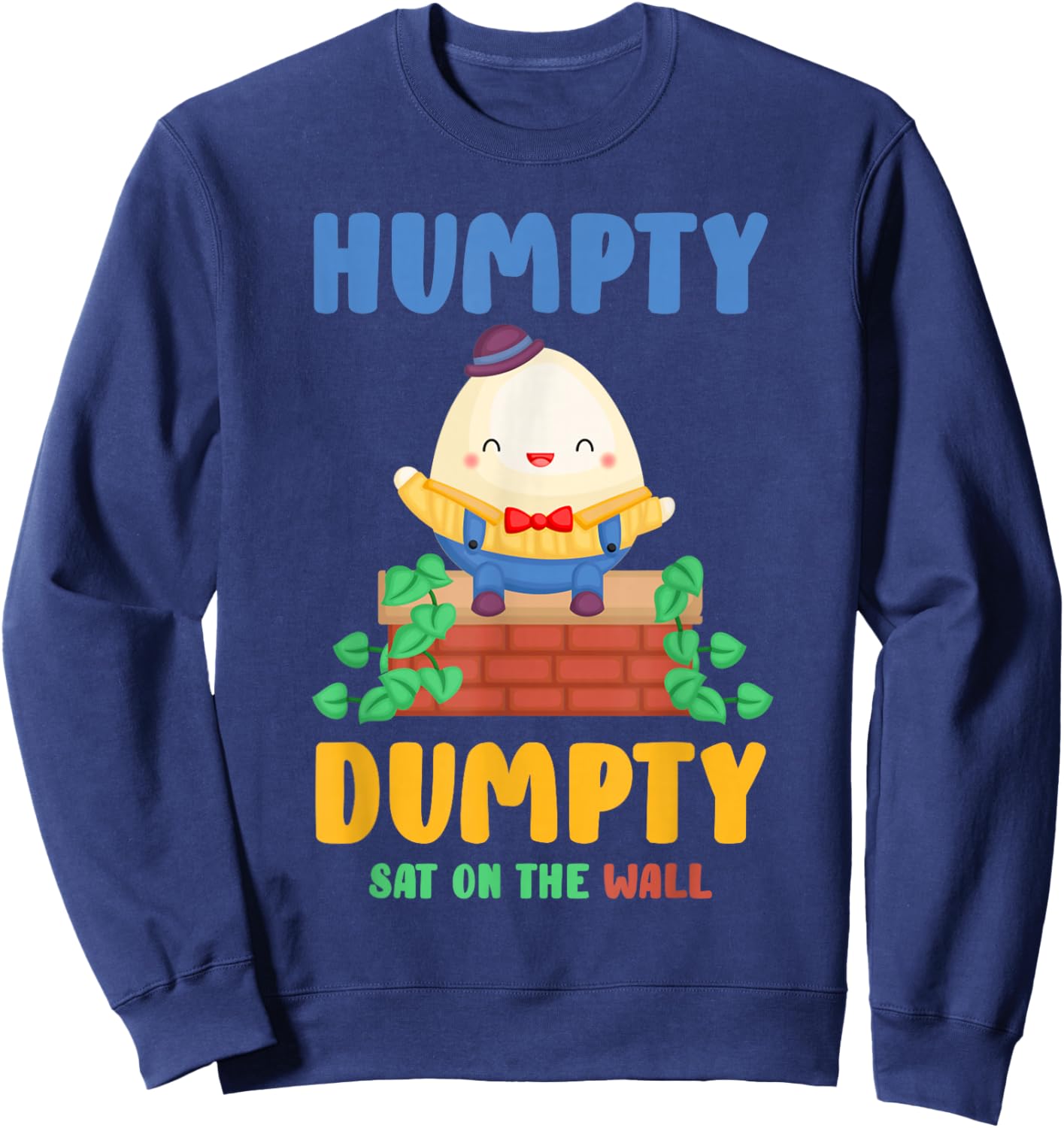 Nursery Rhymes for Kids or Humpty Dumpty sat on a Wall Sweatshirt - Sweatshirt | Navy