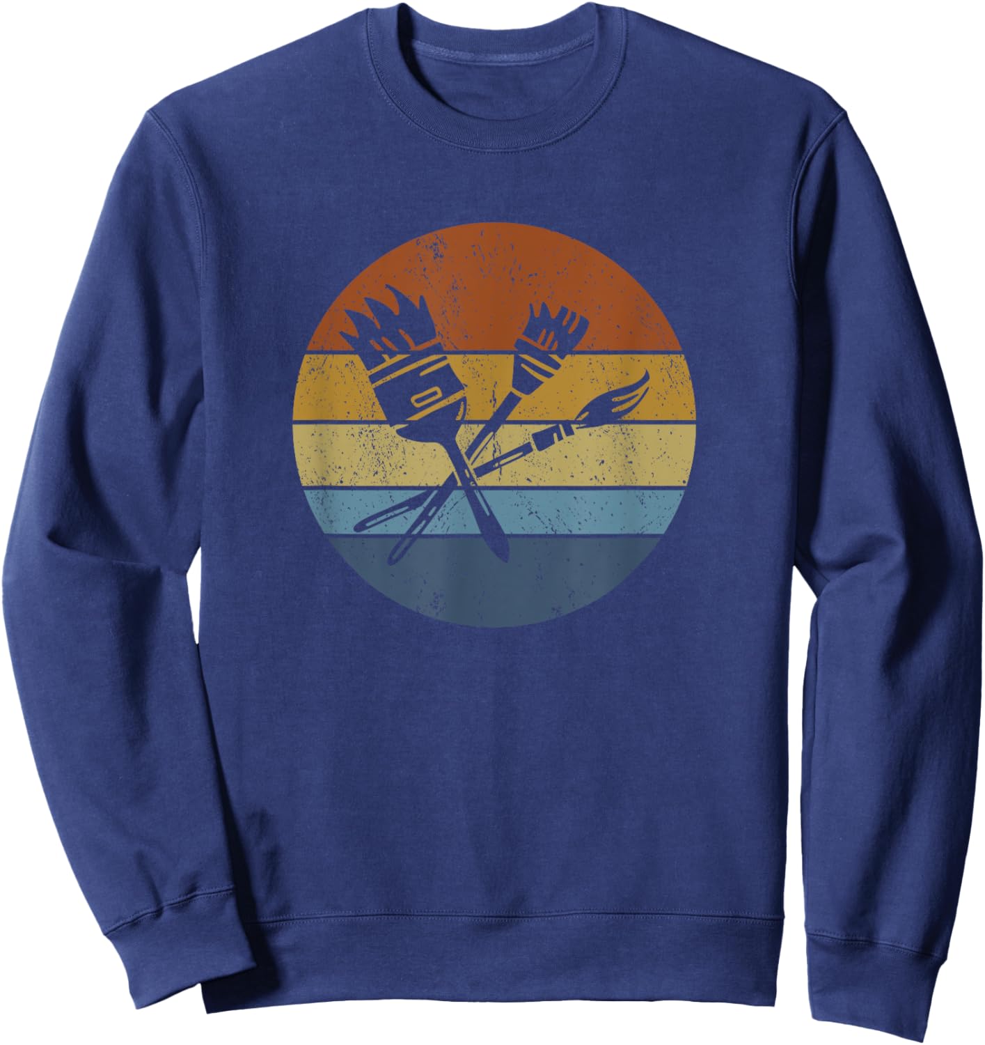Art Teacher Painter School Artist Paint Brush Sweatshirt - Sweatshirt | Navy