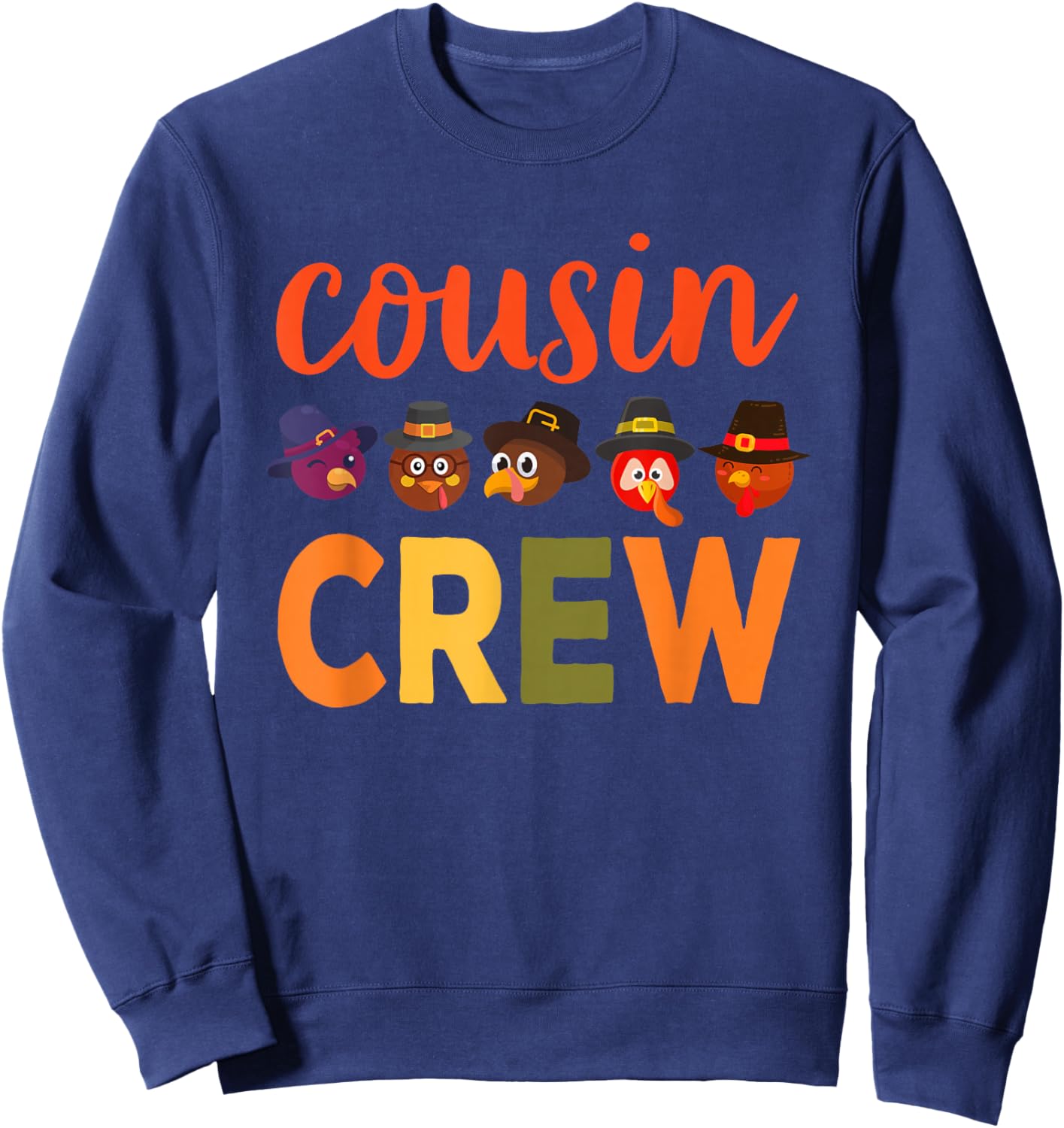 Thanksgiving Shirts for Kids Cousins Giving Boys Girl Family Sweatshirt - Sweatshirt | Navy