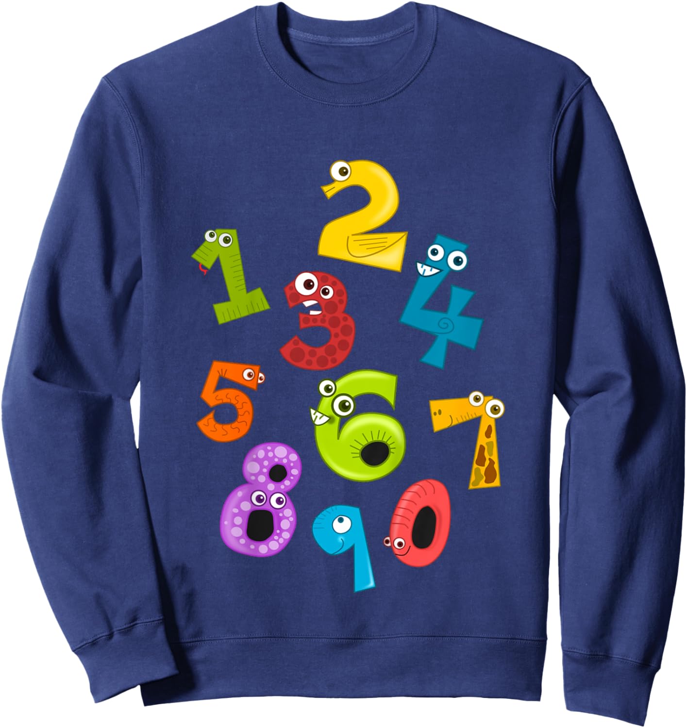 Kids Tops with Numbers on Number Day t shirt Kids Boys Sweatshirt - Sweatshirt | Navy
