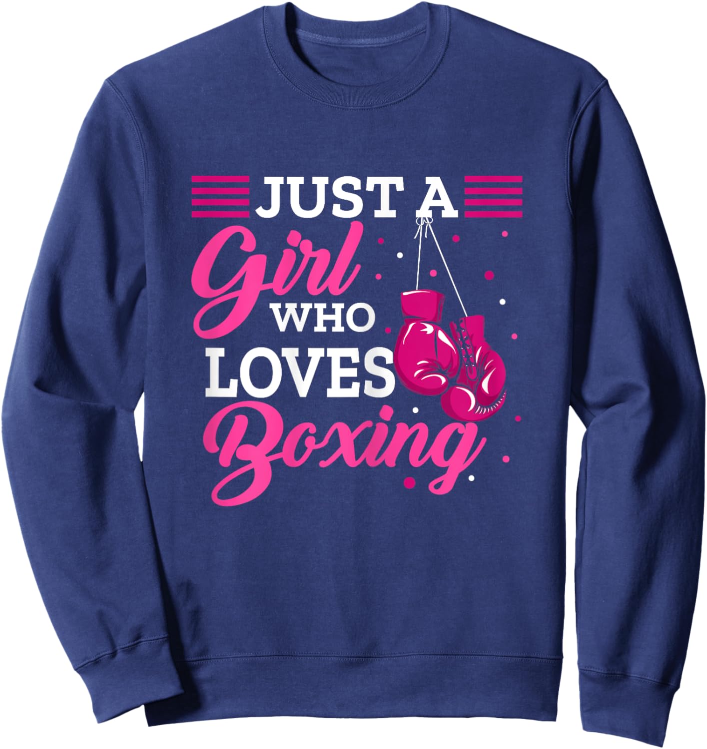 Boxing Girl Outfit Kickoxing Workout Women Gloves Gear Sweatshirt - Sweatshirt | Navy