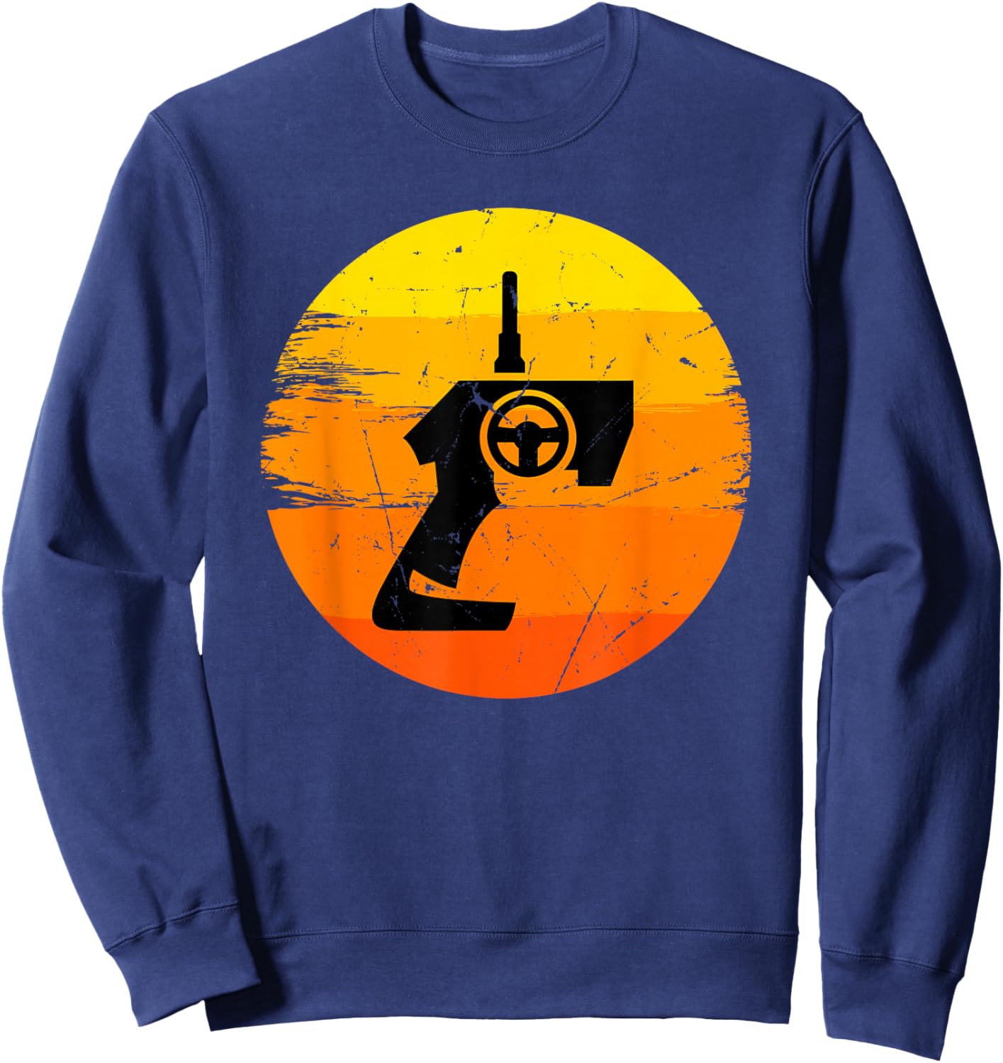 Retro Drag Racing RC Car Enthusiast Mini Car Slot Car Racer Sweatshirt - Sweatshirt | Navy