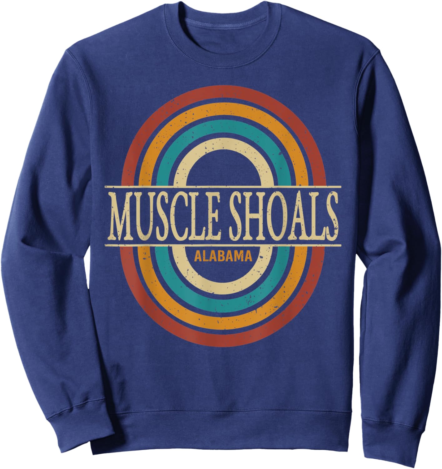 Vintage Retro Muscle Shoals Alabama AL Women Men Souvenirs Sweatshirt - Sweatshirt | Navy