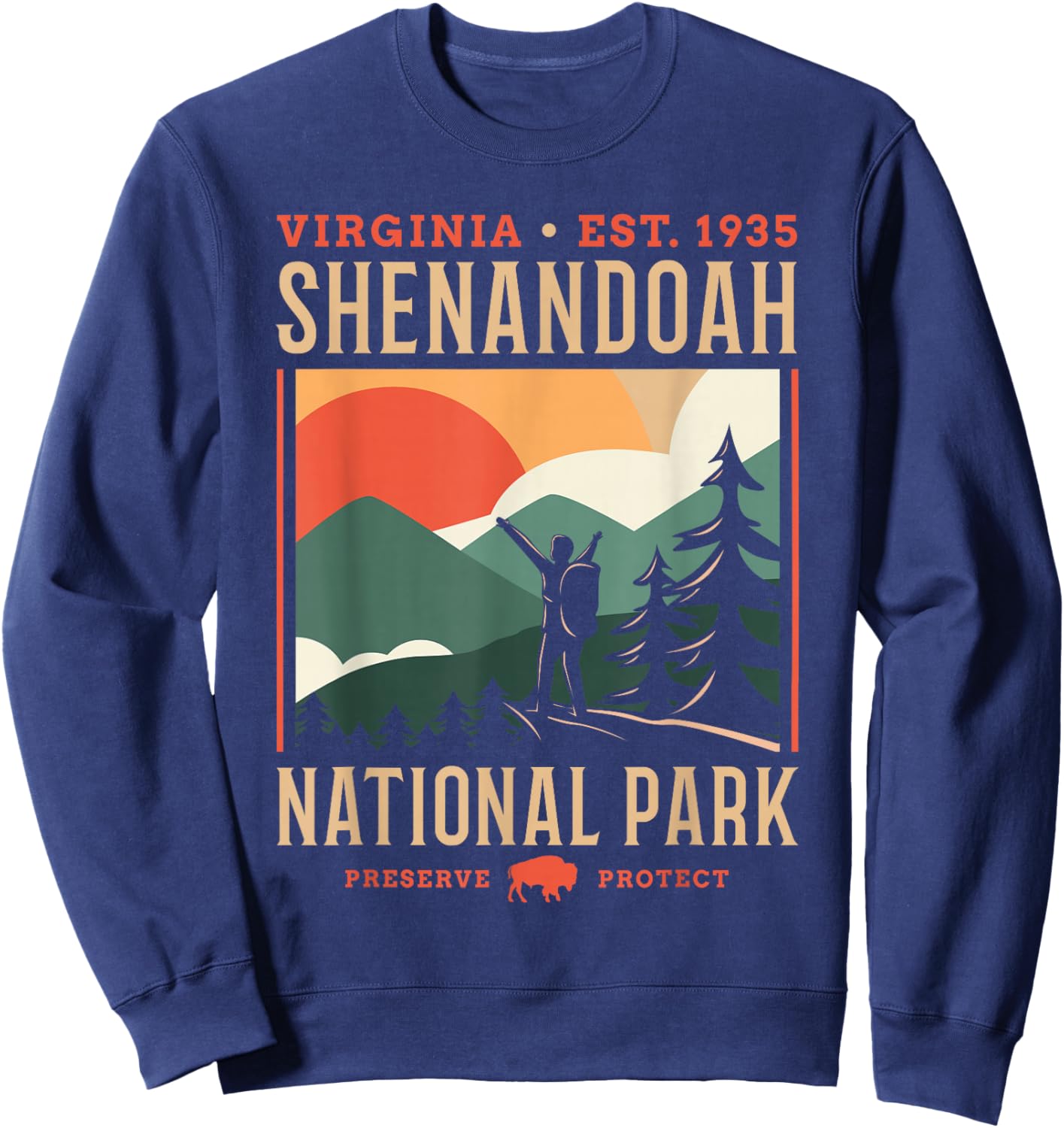 Shenandoah US National Park Virginia Gift Sweatshirt - Sweatshirt | Navy