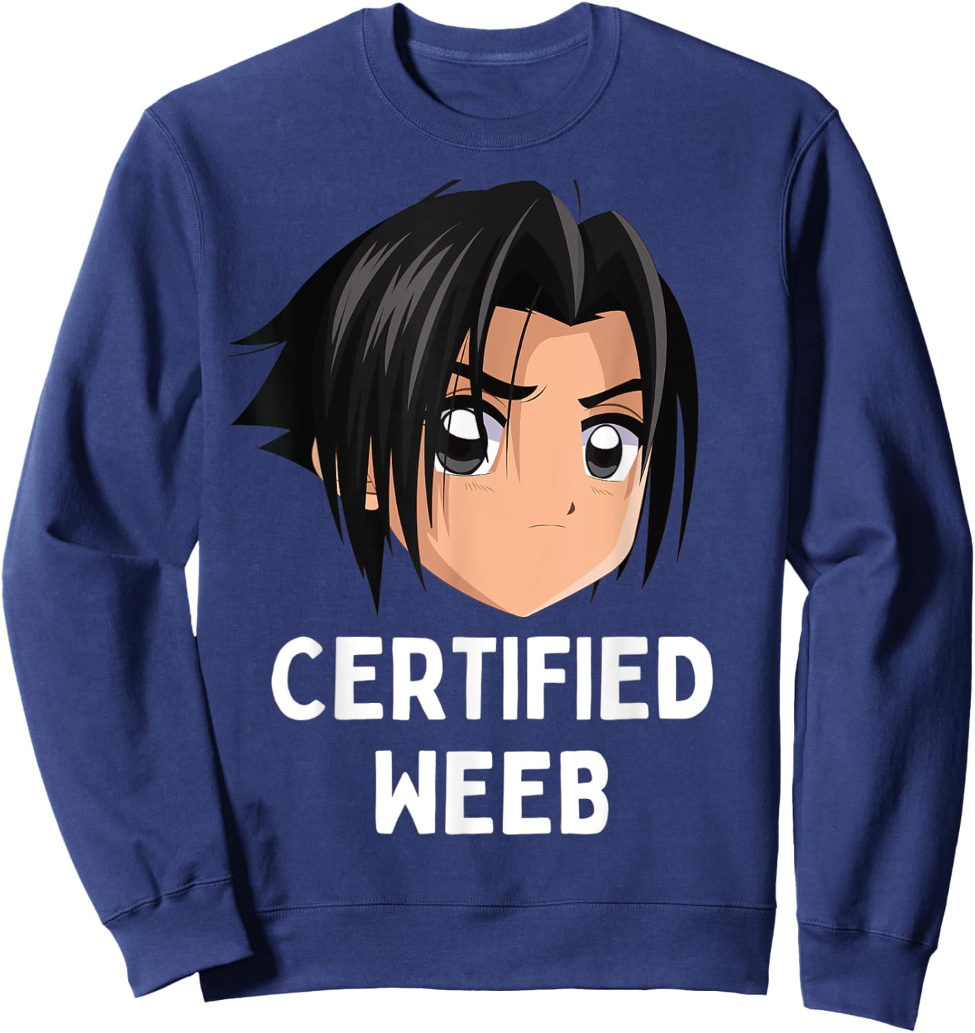 Certified Weeb Anime Japanese Manga Funny Sweatshirt - Sweatshirt | Navy