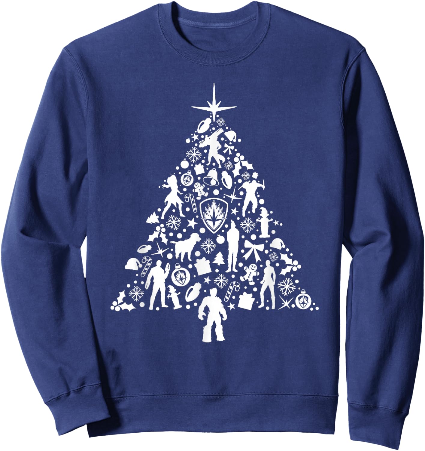 Marvel Guardians of The Galaxy Holiday Special Tree Sweatshirt - Sweatshirt | Navy