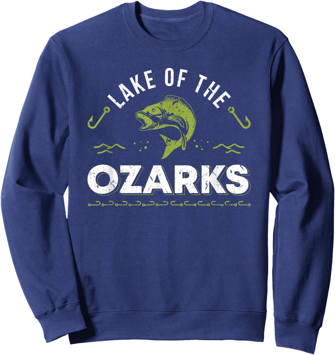 Lake of the Ozarks Missouri Fishing Family Vacation Souvenir Sweatshirt - Sweatshirt | Navy