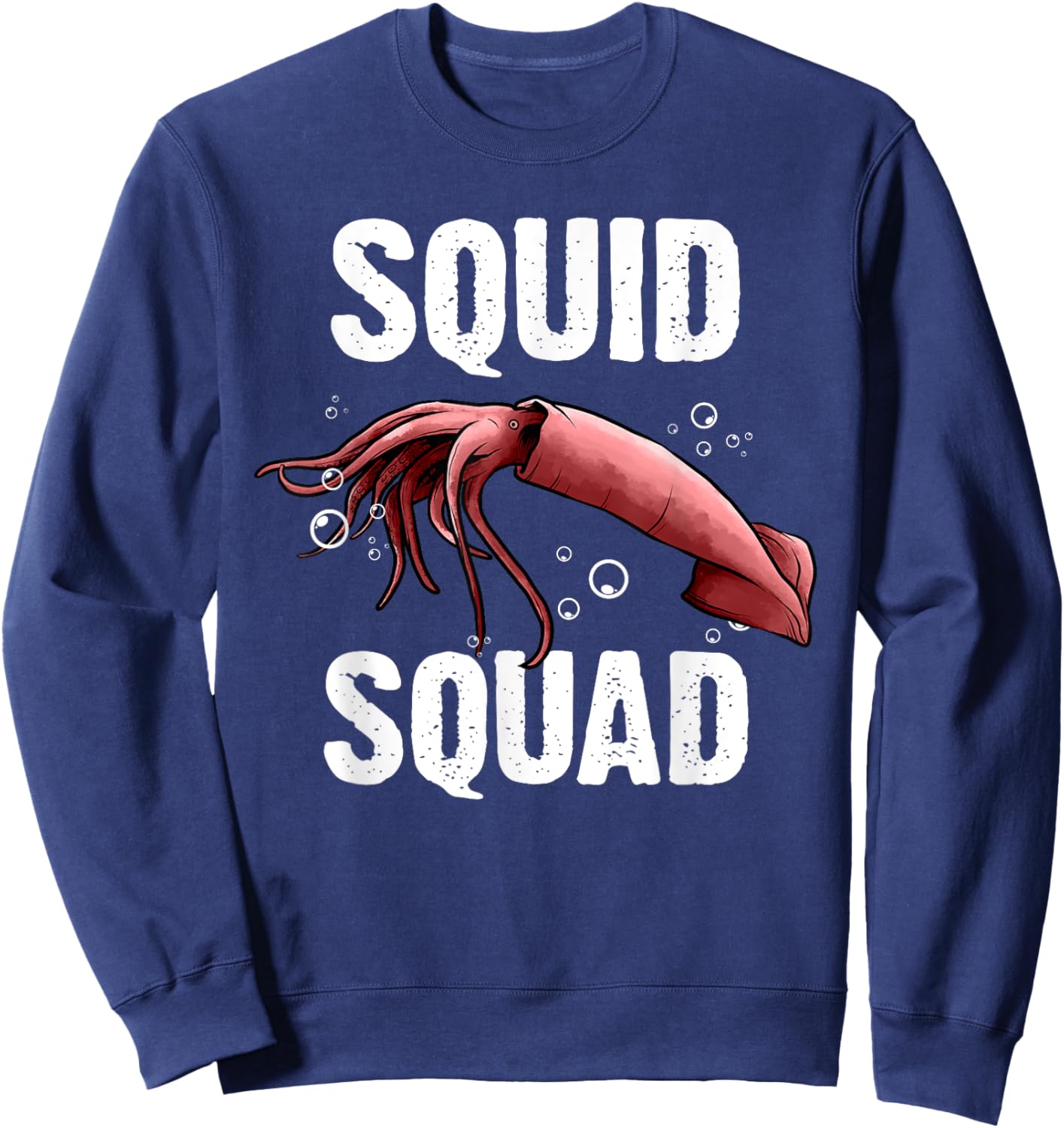 Squid Gift Women Giant Squid Seafood Calamari Lovers Sweatshirt - Sweatshirt | Navy