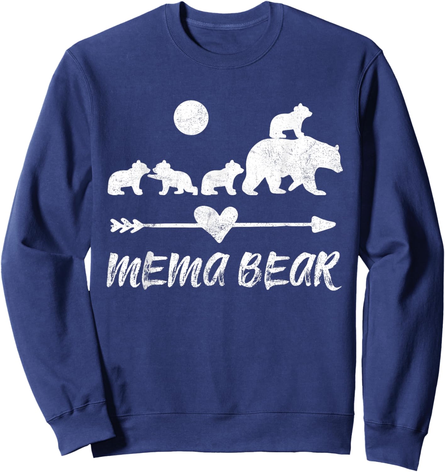 Mema Bear Shirt with Four Cute Bear Cubs Gift Sweatshirt - Sweatshirt | Navy