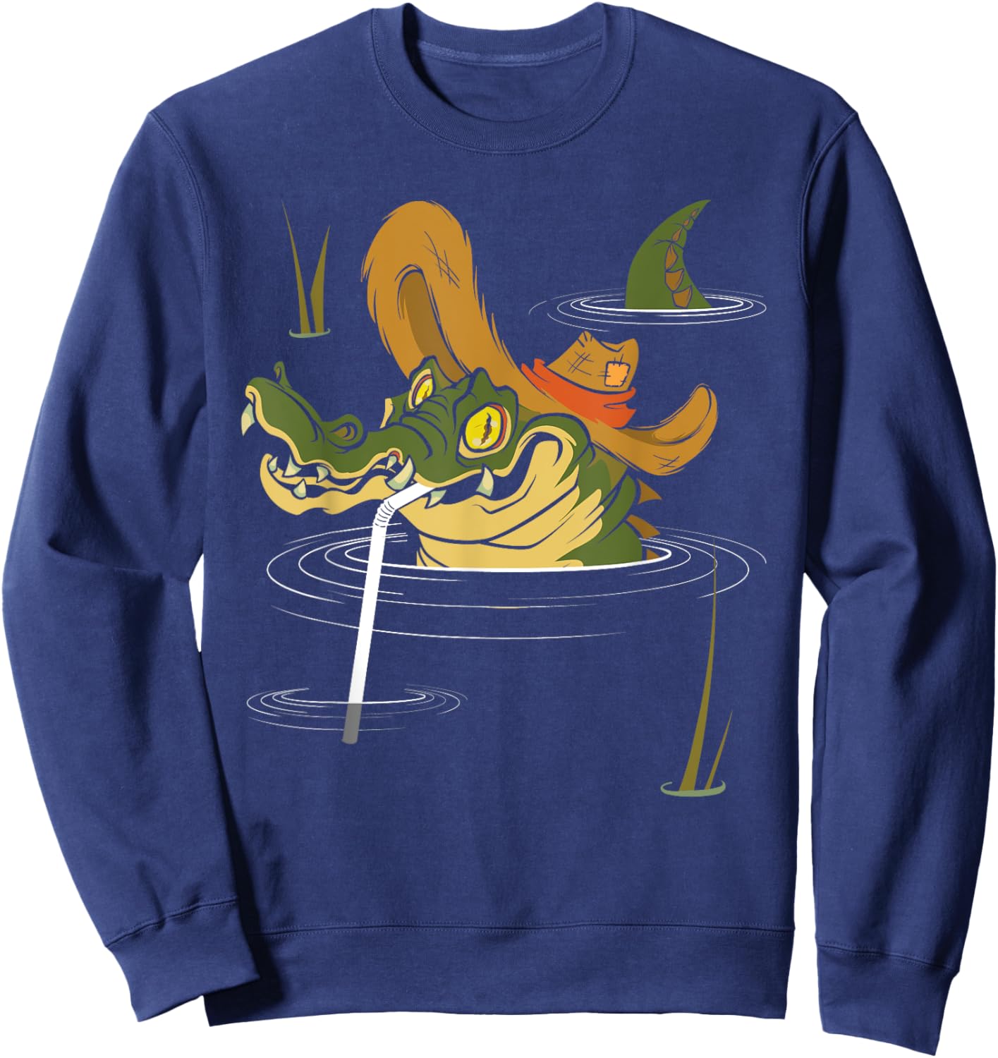 Swamp Water - Alligator Gator Crocodile Zoo Animal Lover Sweatshirt - Sweatshirt | Navy