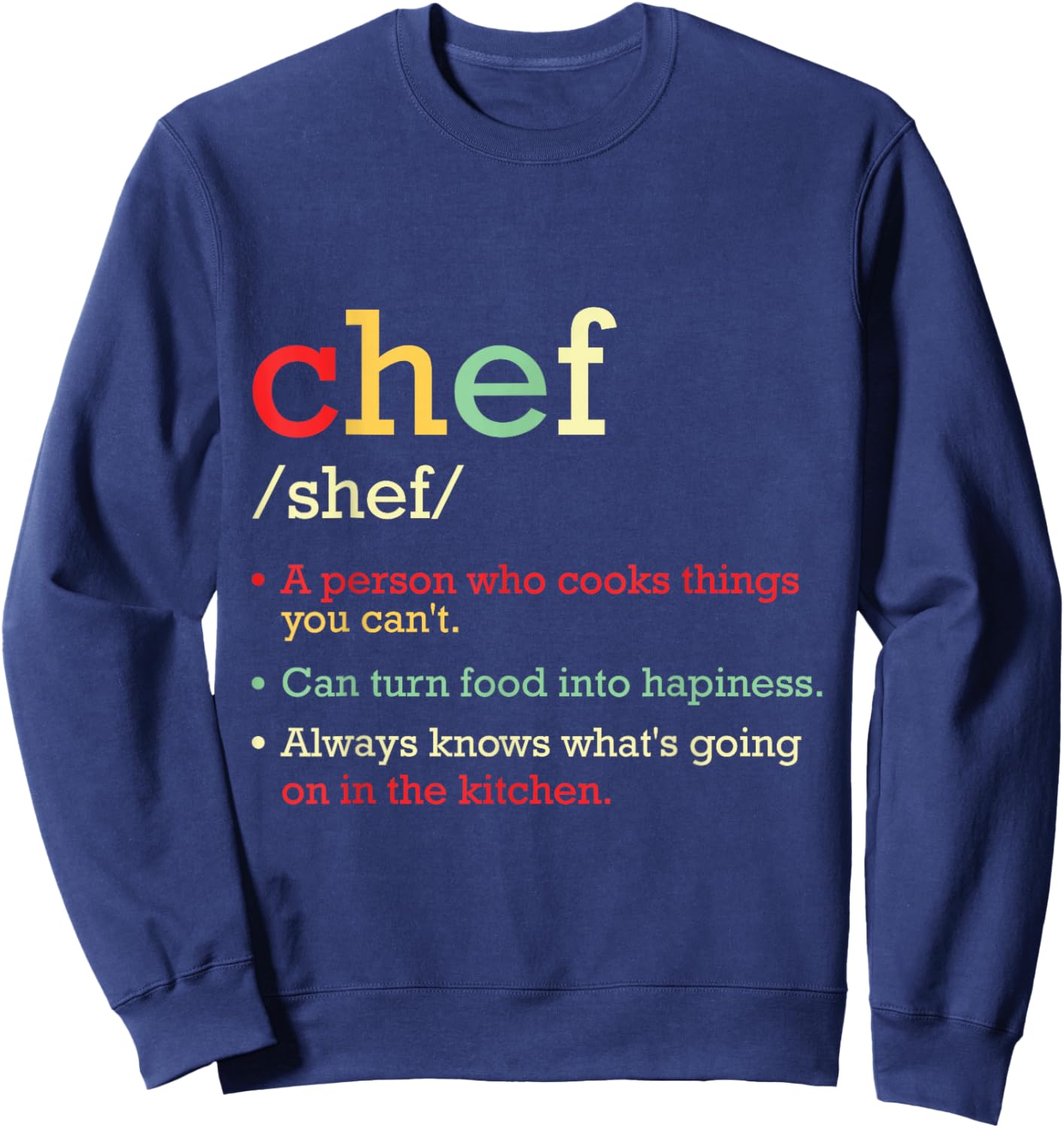 Men Women Chef Gift Cooking Expert Kitchen Chef Definition Cooking Lover Sous Culinary Gangster Sweatshirt - Sweatshirt | Navy