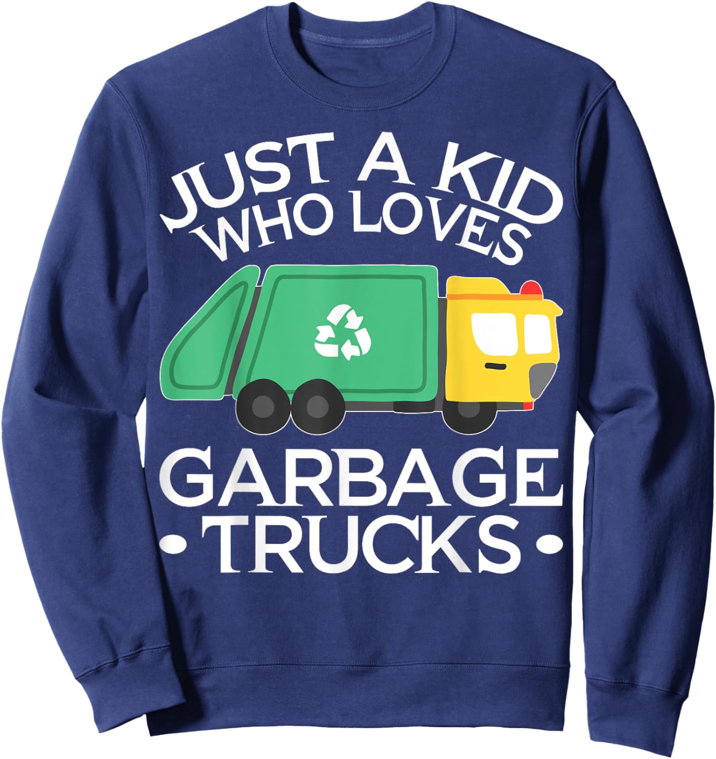Toddler Garbage Truck Man Costume Kids Sweatshirt - Sweatshirt | Navy