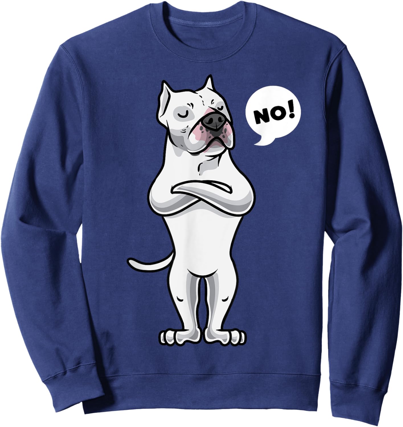 Stubborn Argentine Dogo Argentino Dog funny Women Girls Kids Sweatshirt - Sweatshirt | Navy