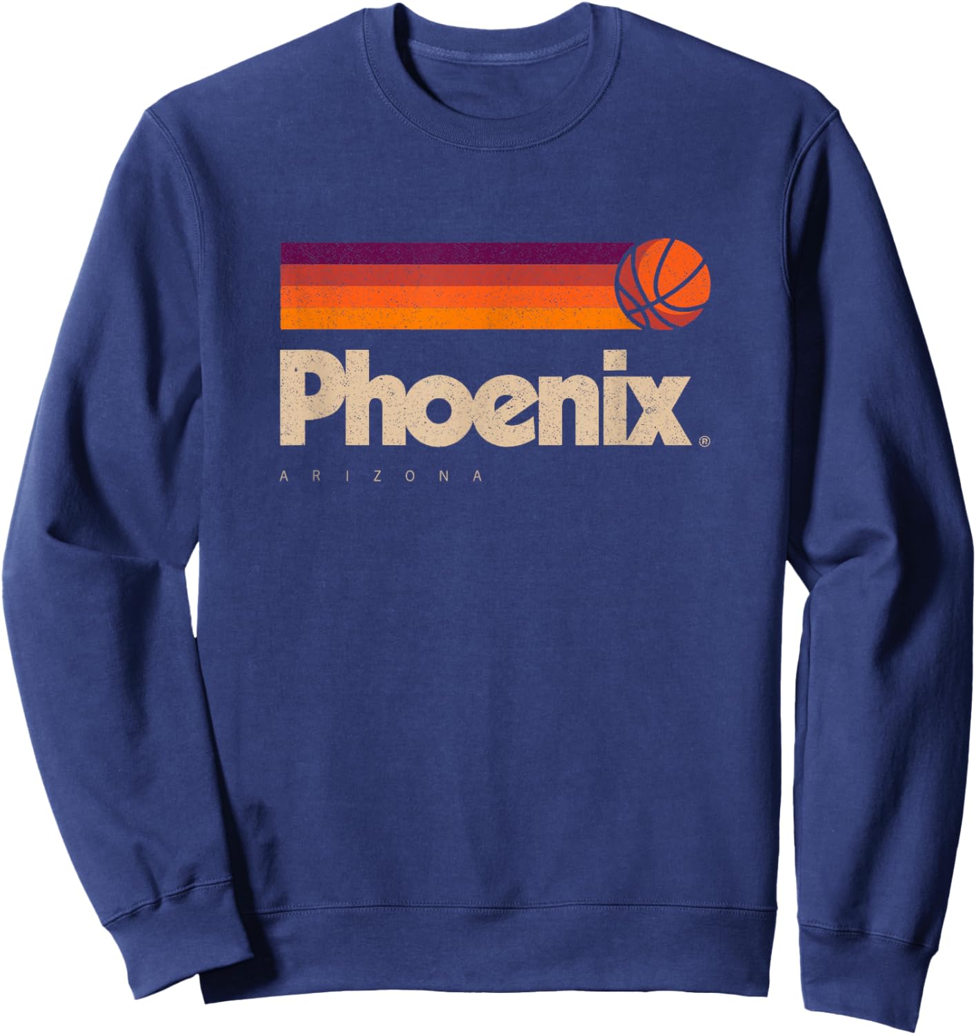 Phoenix Basketball B-Ball City Arizona Retro Phoenix Sweatshirt - Sweatshirt | Navy