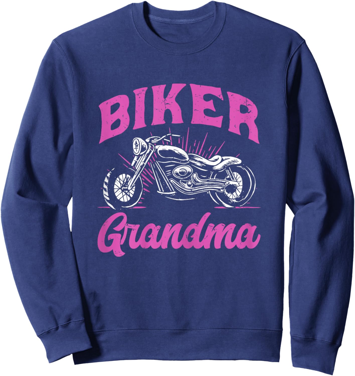 Motorcyclist Mothers Day Motorcycle Biker Grandma Sweatshirt - Sweatshirt | Navy