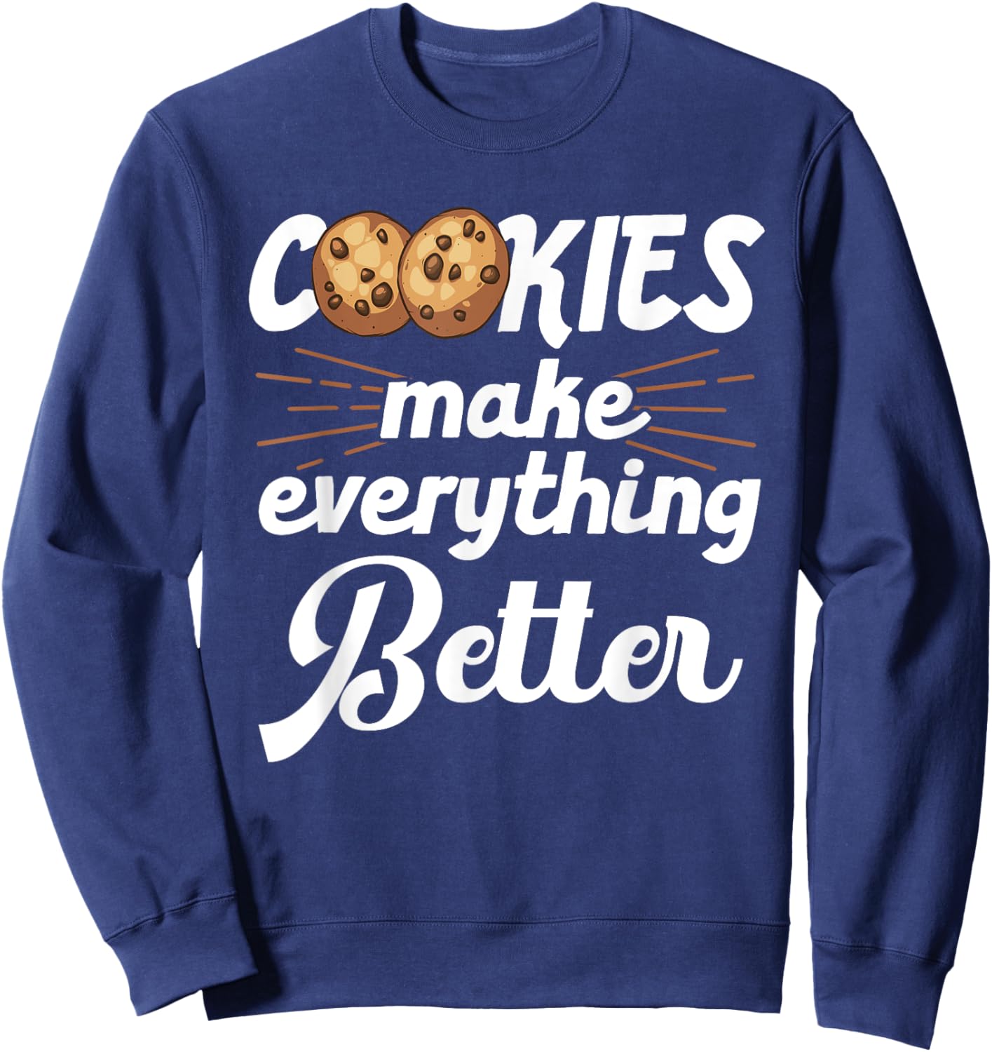 Funny Cookie Lover Art For Kids Men Women Pastry Chef Bakers Sweatshirt - Sweatshirt | Navy