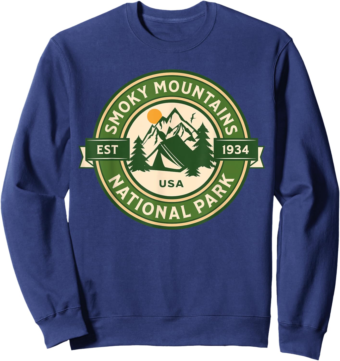 Great Smoky Mountains National Park Tennessee Hike Outdoors Sweatshirt - Sweatshirt | Navy