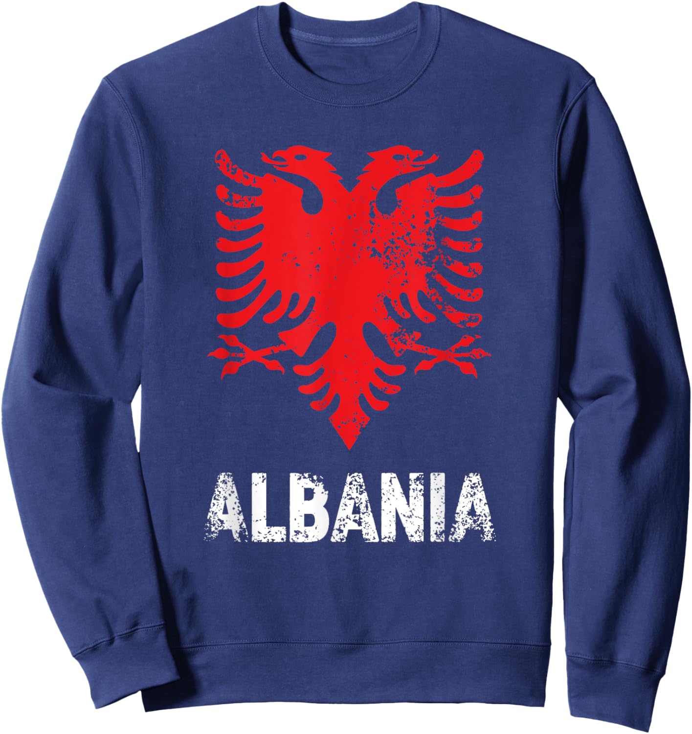 Albanian Double Headed Eagle Albania Sweatshirt - Sweatshirt | Navy