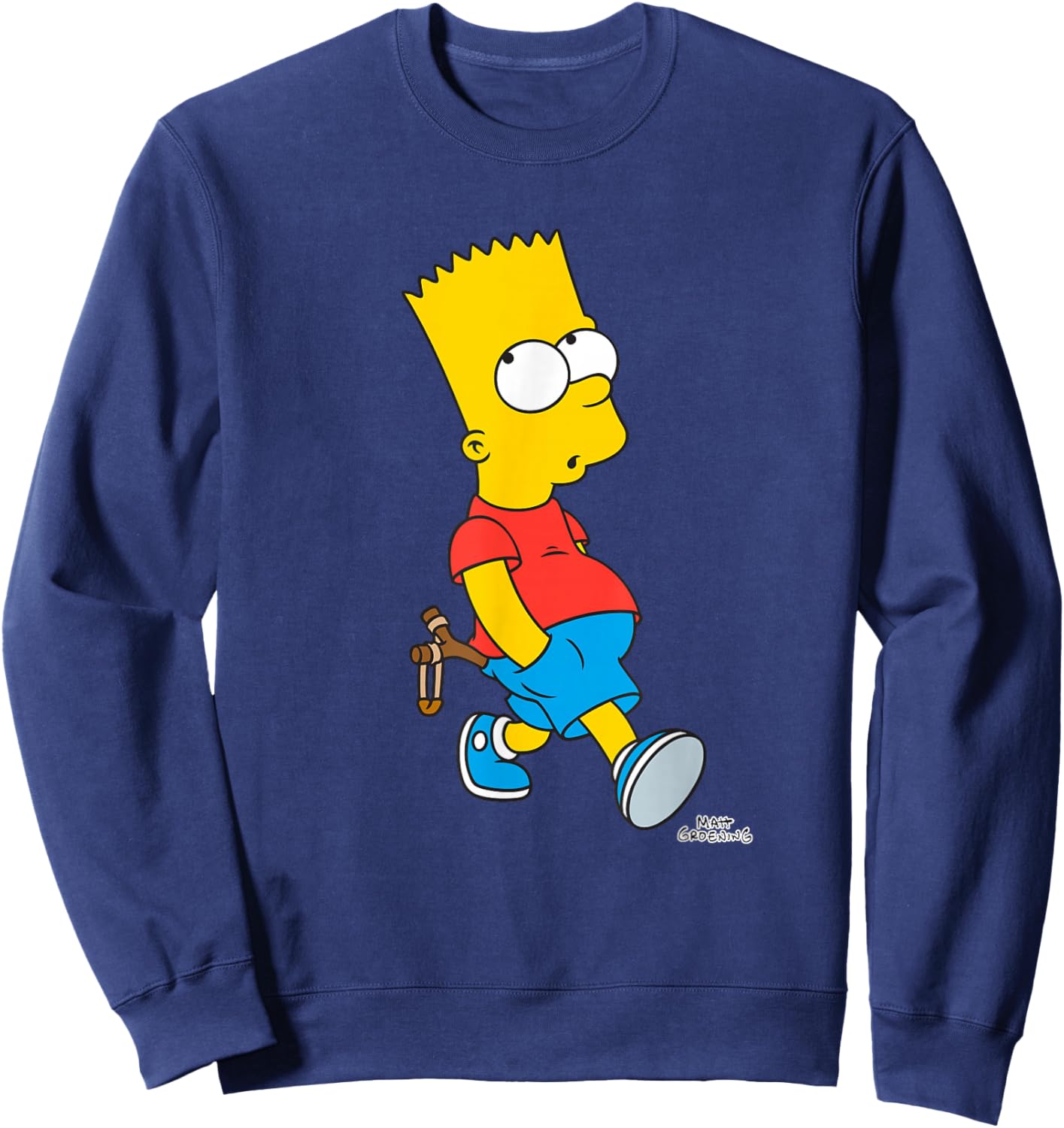 The Simpsons Bart Simpson with Slingshot Sweatshirt - Sweatshirt | Navy