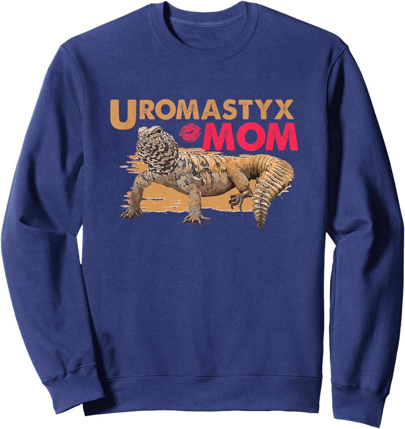 Uromastyx Mom Geyri Red Funny Saying Dabb Lizard Mali Sweatshirt - Sweatshirt | Navy