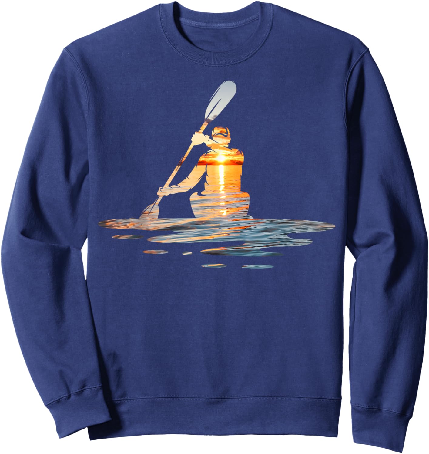 Kayaking Silhouette Kayak Kayaker Sweatshirt - Sweatshirt | Navy