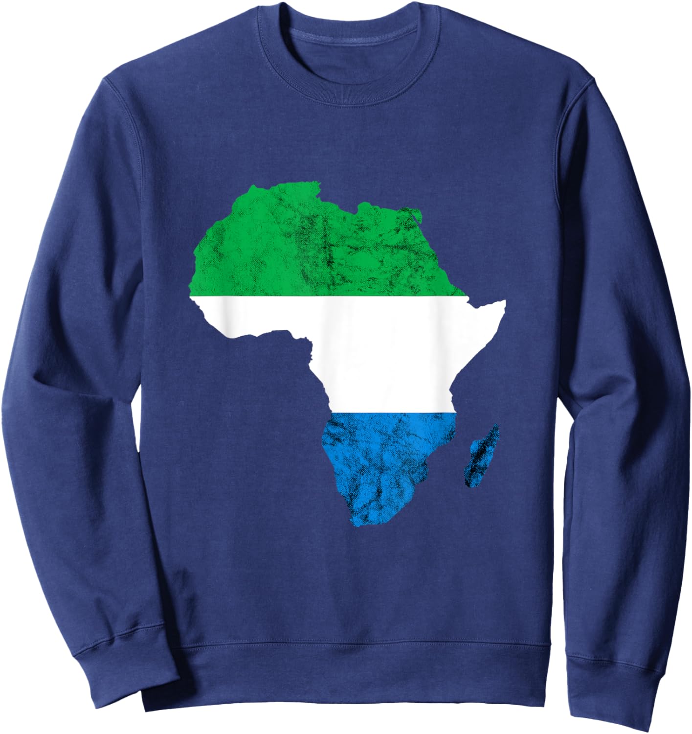 Sierra Leone Pride Roots Map Flag of Sierra Leonean Sweatshirt - Sweatshirt | Navy