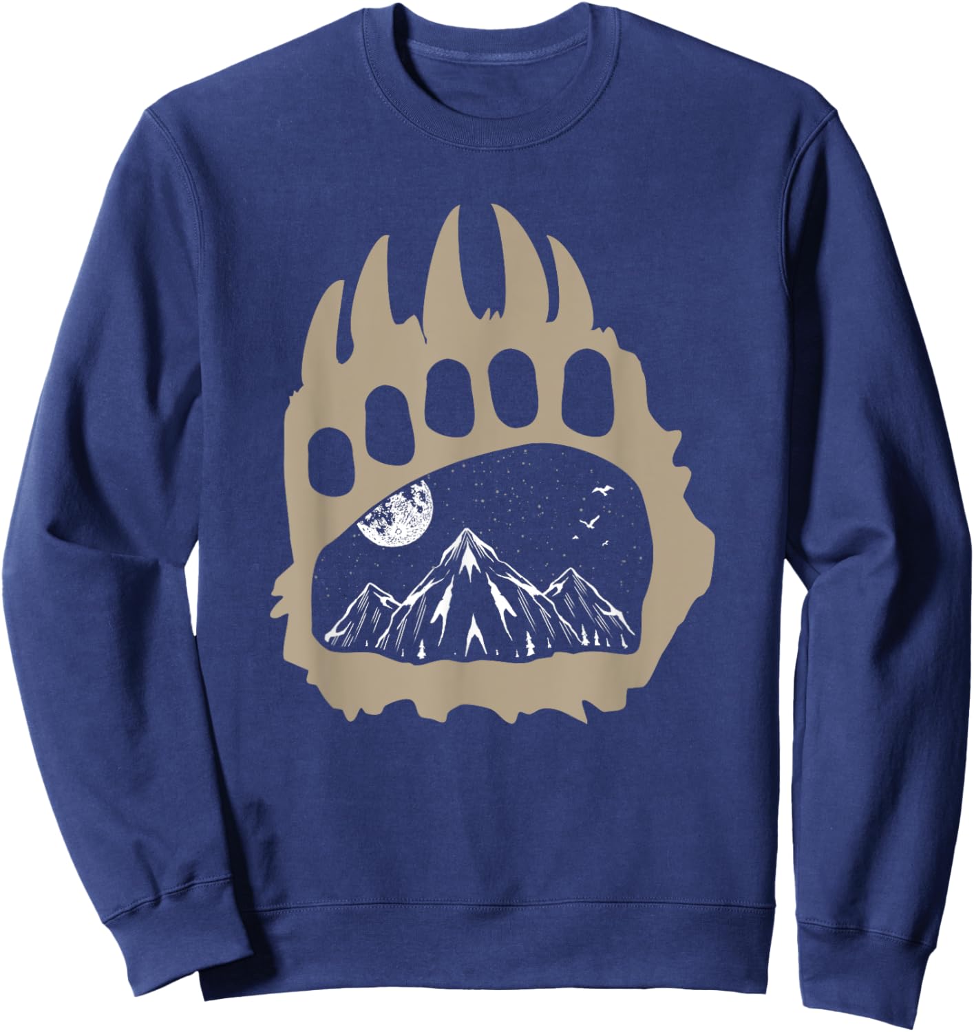 Animal Mountains Outdoor Nature Forest Bear Wildlife Hiking Sweatshirt - Sweatshirt | Navy
