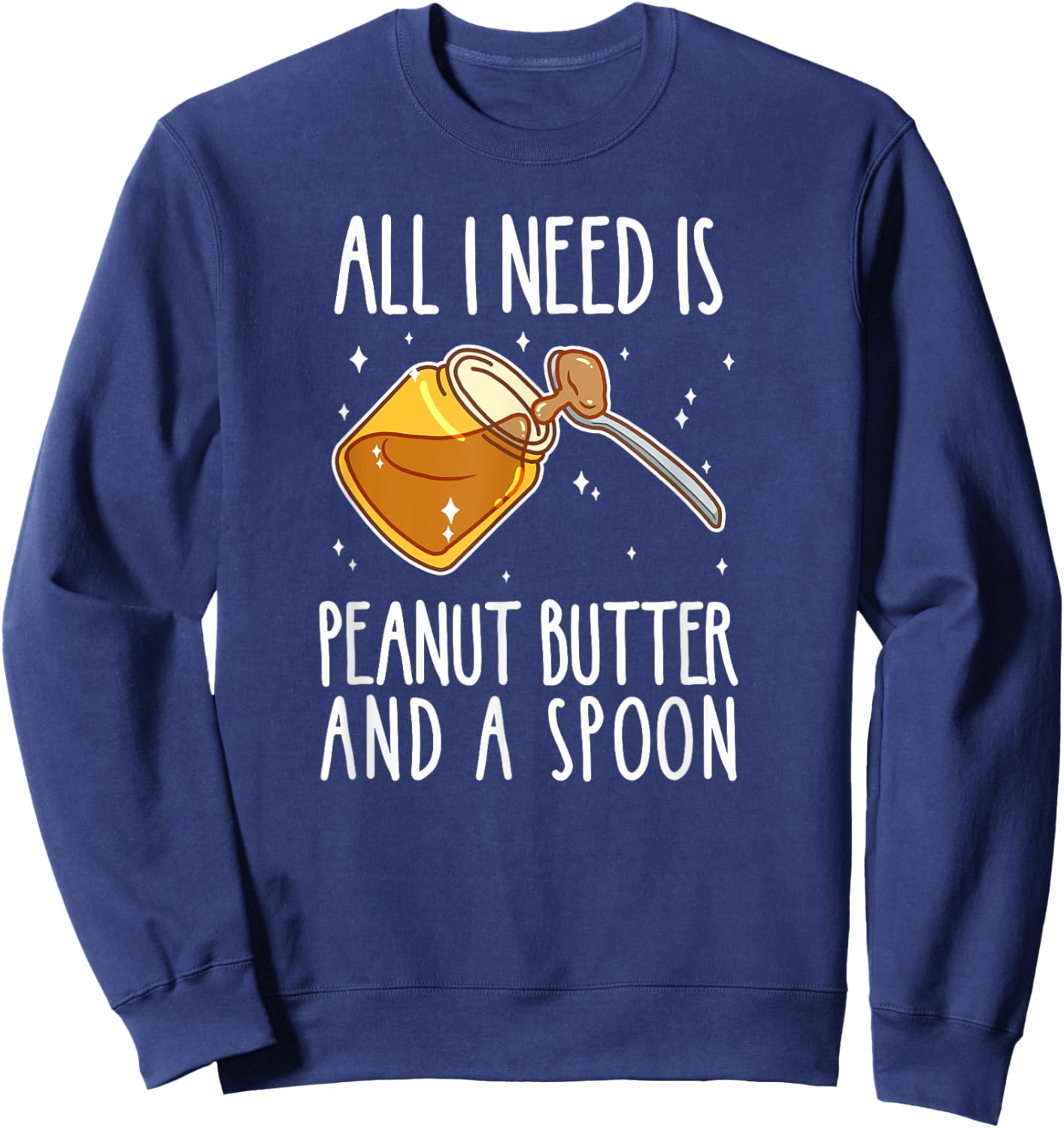 Funny Top Peanut Butter Crunchy PBJ Loves Halloween Sweatshirt - Sweatshirt | Navy
