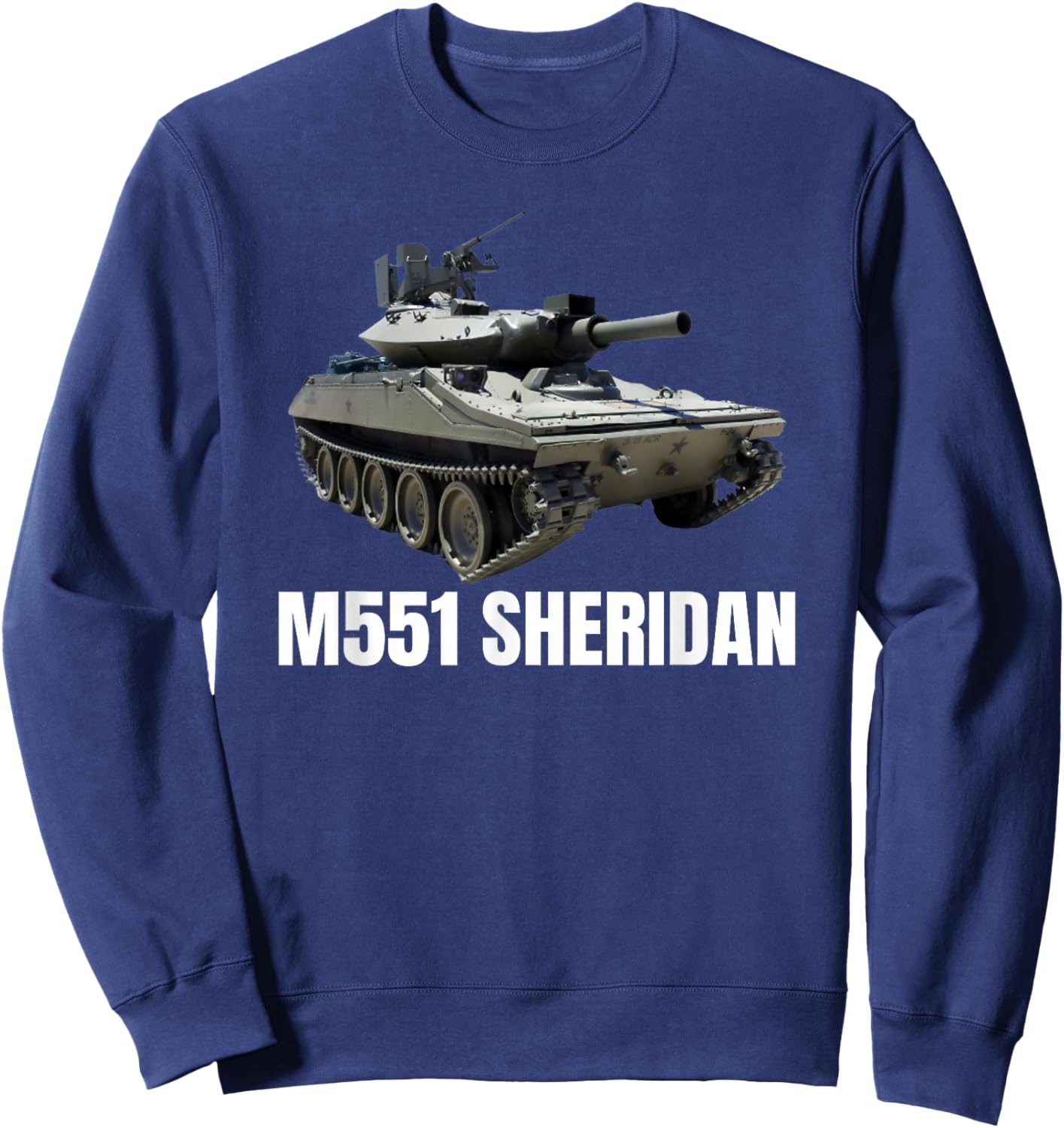 M551 Sheridan American Cold War Tank Sweatshirt - Sweatshirt | Navy
